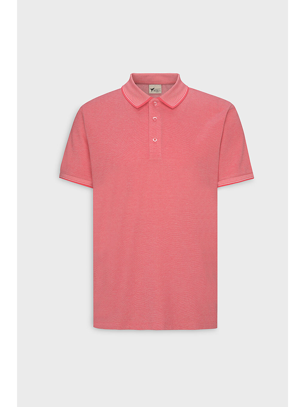 Kırmızı Erkek Nar Çiçeği-Beyz Slim Fit Dar Kesim Kıvrılmaz Polo Yaka Kısa Kollu Tişört-7