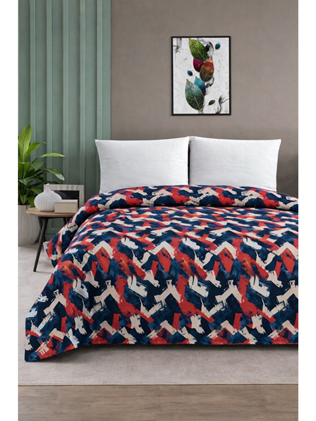 Fuşya Çift Kişilik Pike Yatak Örtüsü %100 Pamuk 220x230