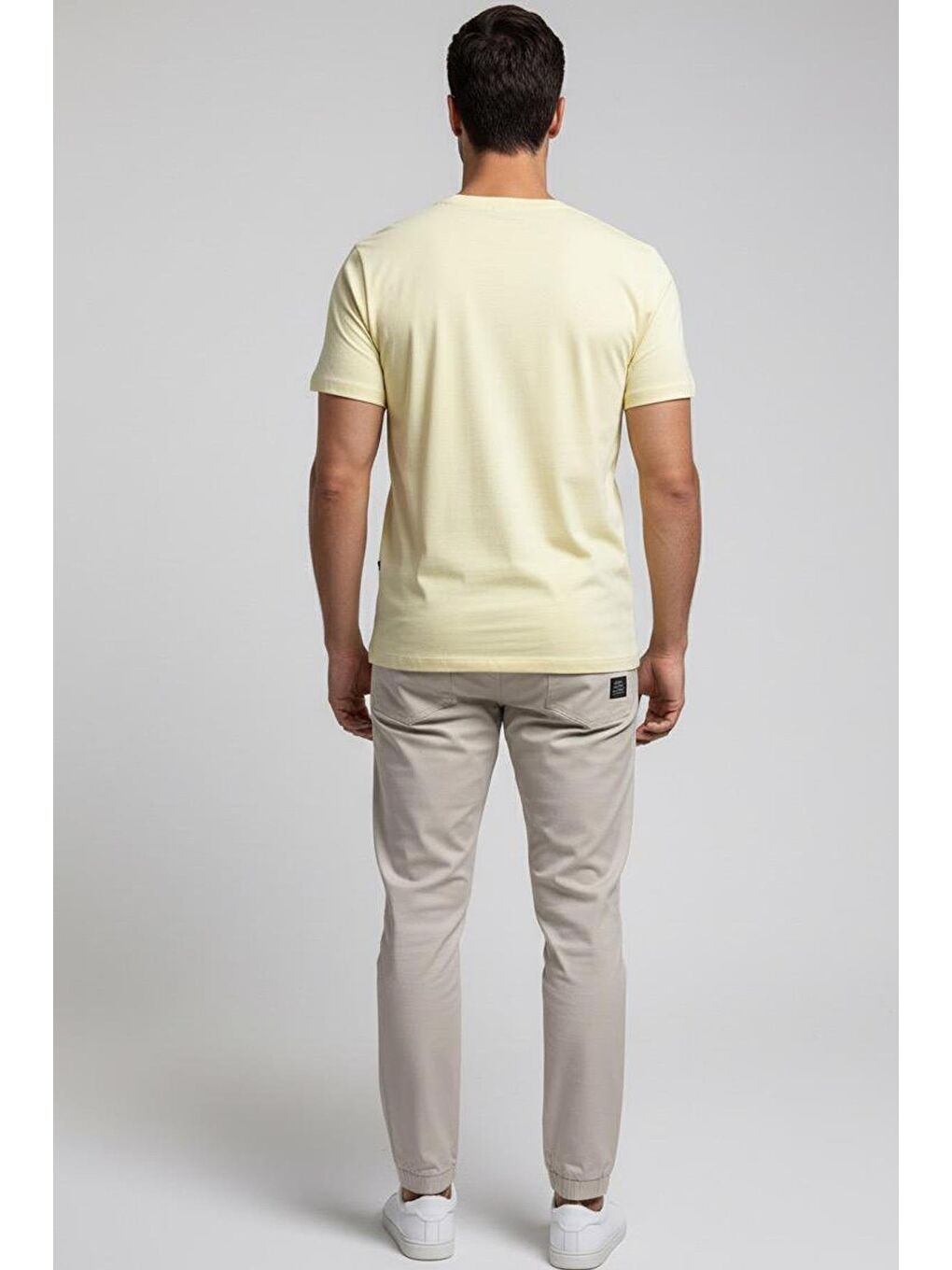 Giotelli Sarı Regular Fit %100 Pamuk Baskılı Bisiklet Yaka Erkek Tişört-4