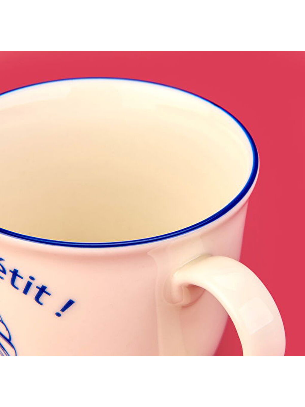 Renksiz Kitchen Kruvasan Porselen Kupa - Renkli - 290 ml-1