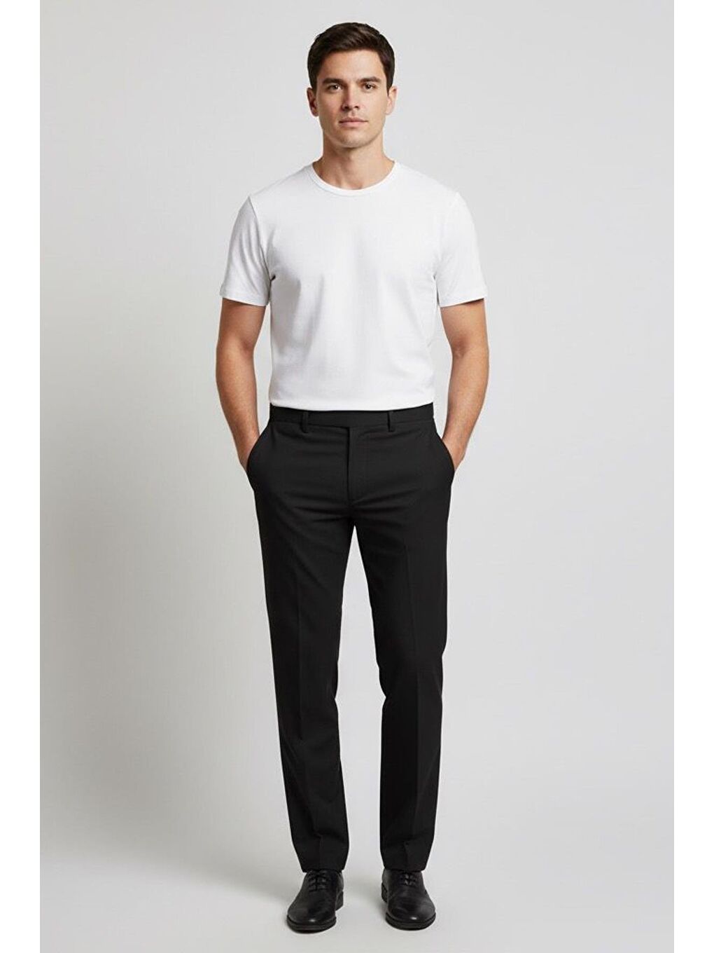 Giotelli Beyaz Regular Fit %100 Pamuk Bisiklet Yaka Erkek Tişört-1