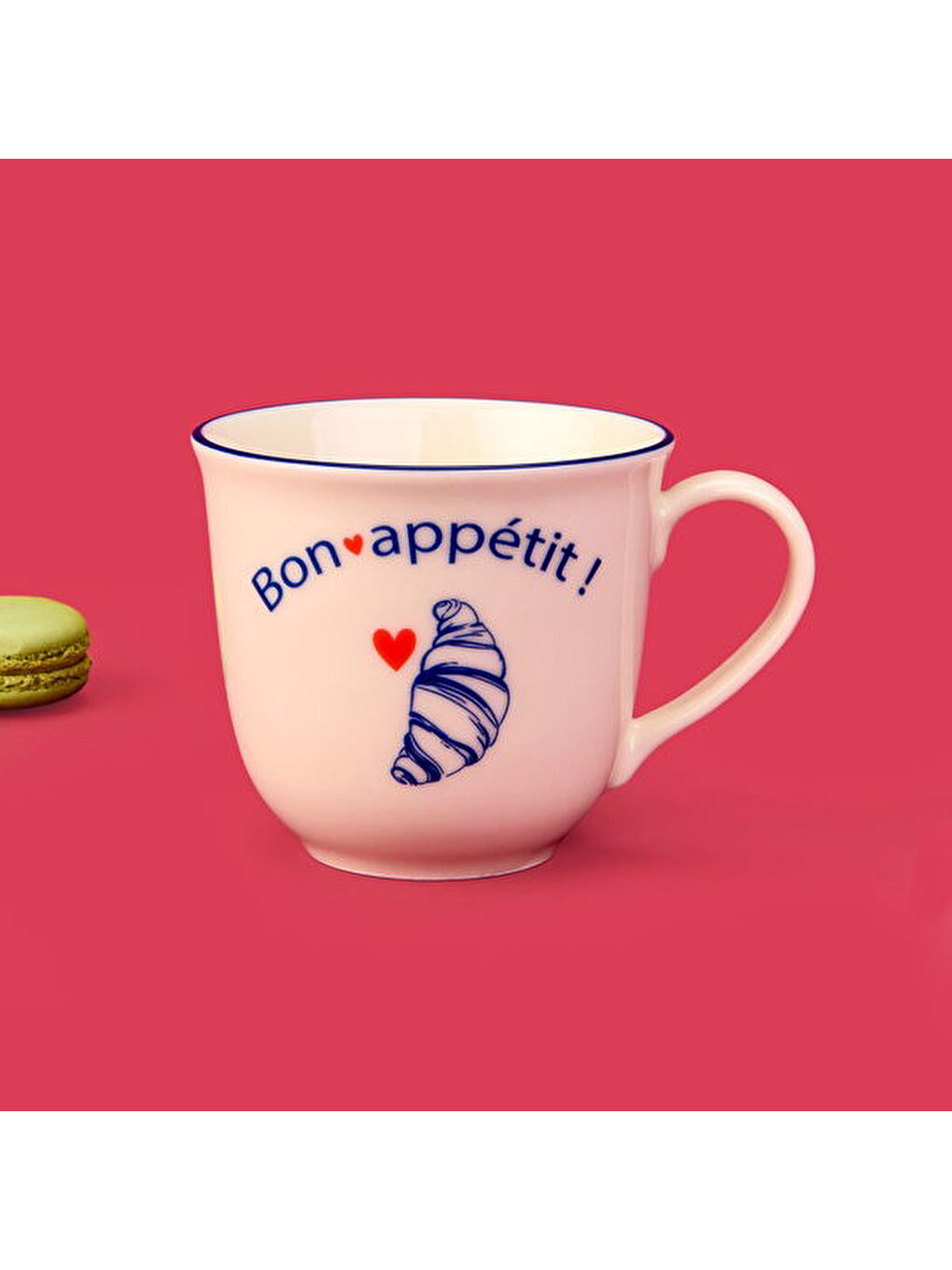 Renksiz Kitchen Kruvasan Porselen Kupa - Renkli - 290 ml-2