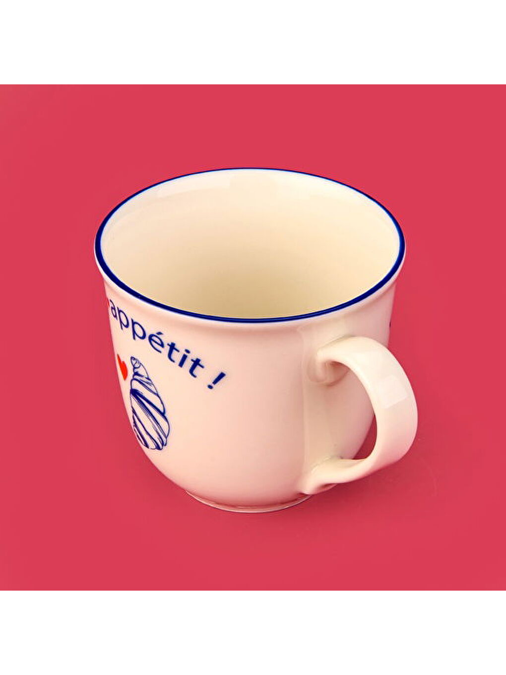 Renksiz Kitchen Kruvasan Porselen Kupa - Renkli - 290 ml-3