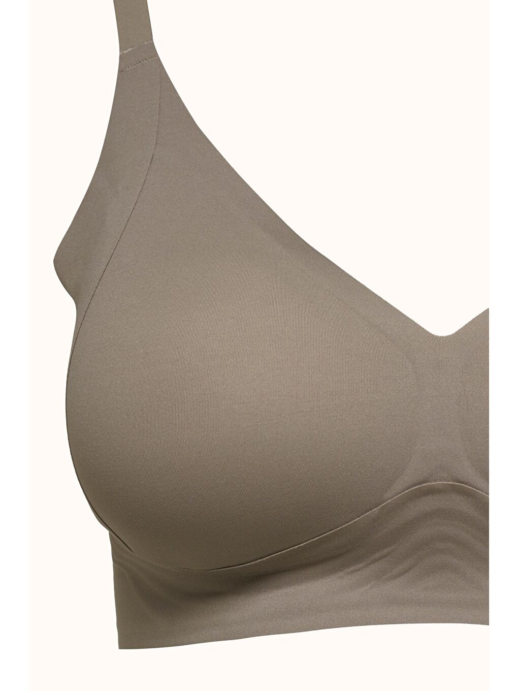 Bej Balensiz Dikişsiz Lazer Kesim Pedli Sütyen Cc416 Taş-1