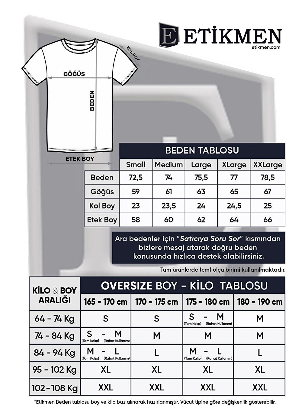 %100 Organik Pamuk Düz Oversize Lacivert Erkek Tişört-5