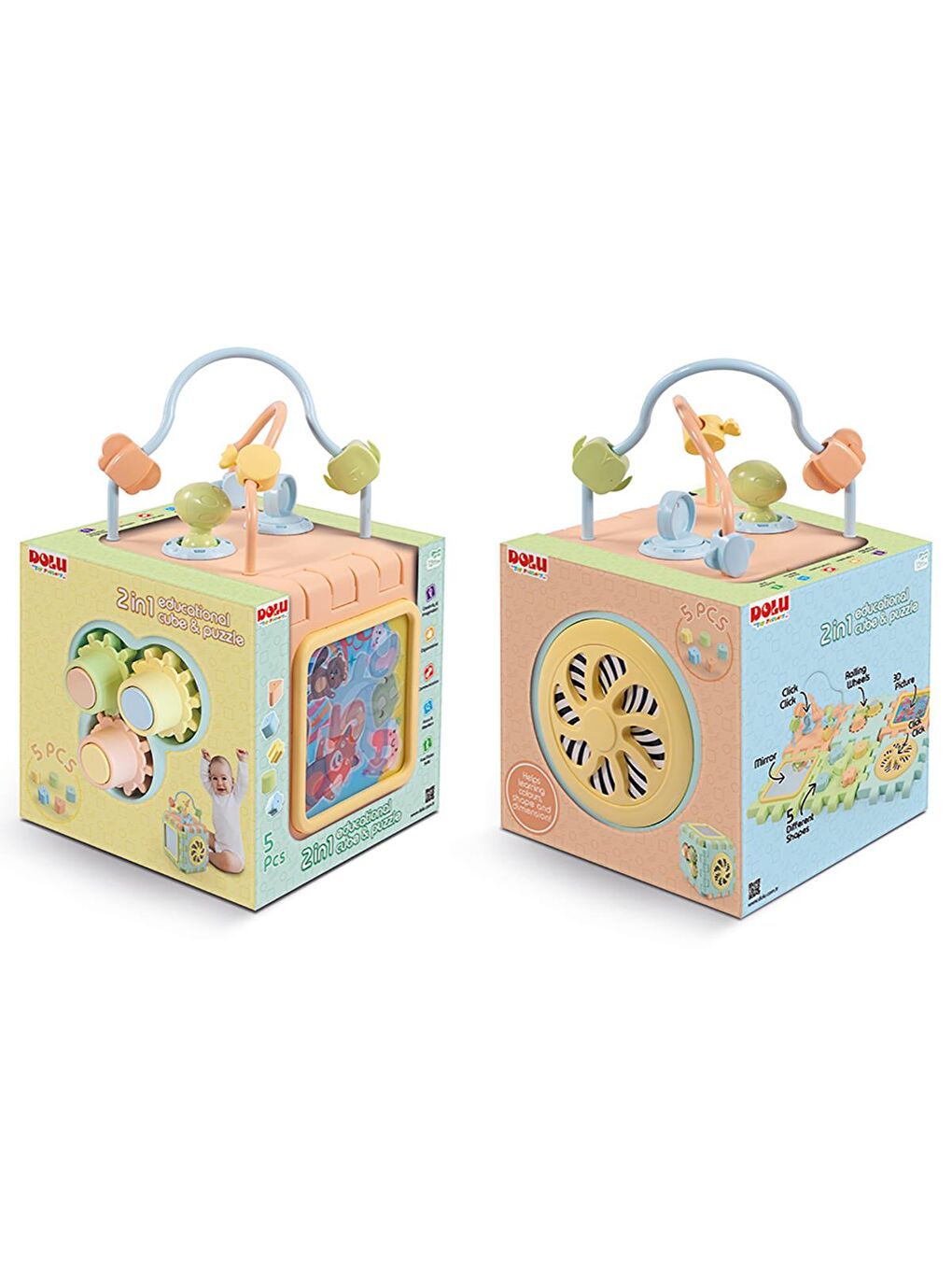 Oyuncak 2 In 1 Eğitici Küp Ve Puzzle - Standart-1