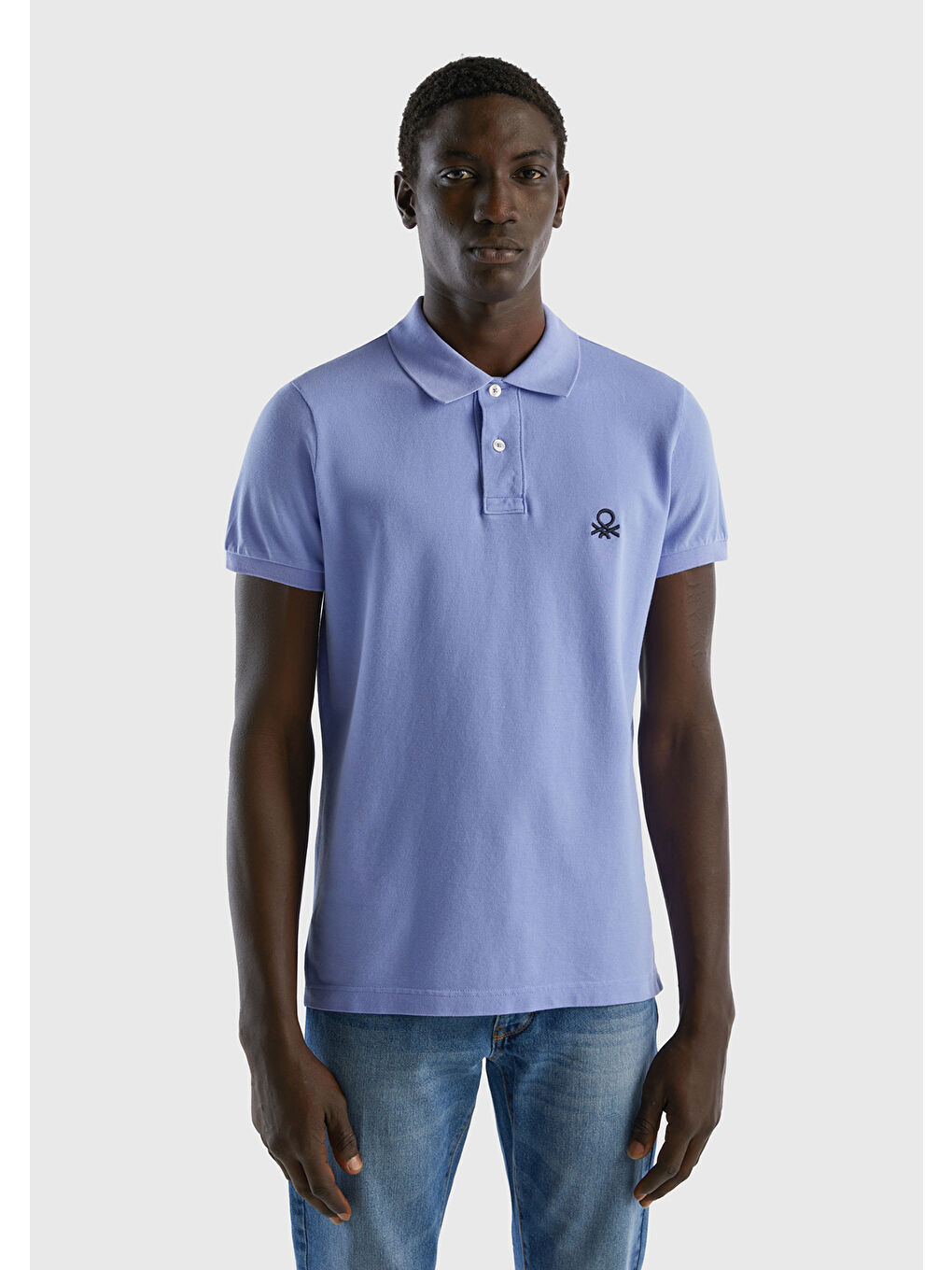 Erkek Lila Slim Fit Kısa Kollu Polo Tişört-2