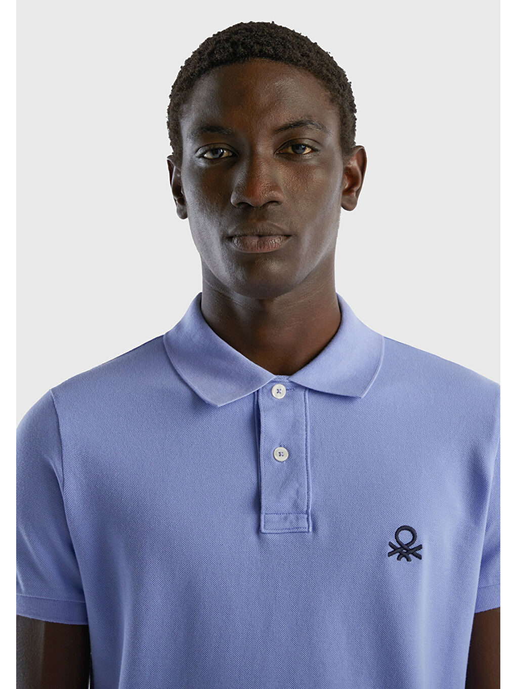 Erkek Lila Slim Fit Kısa Kollu Polo Tişört-3