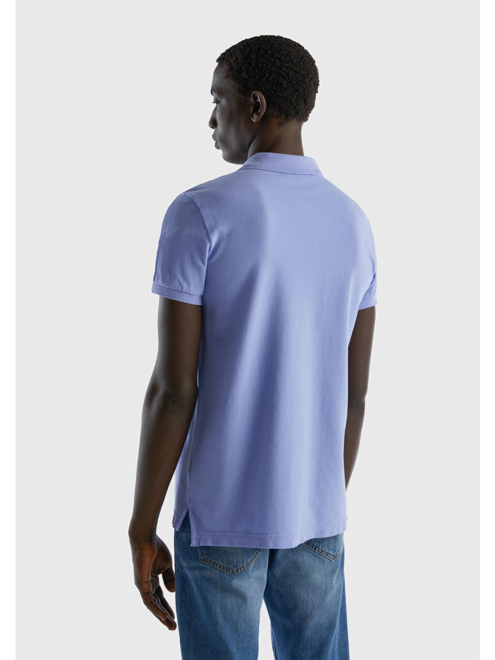 Erkek Lila Slim Fit Kısa Kollu Polo Tişört-5