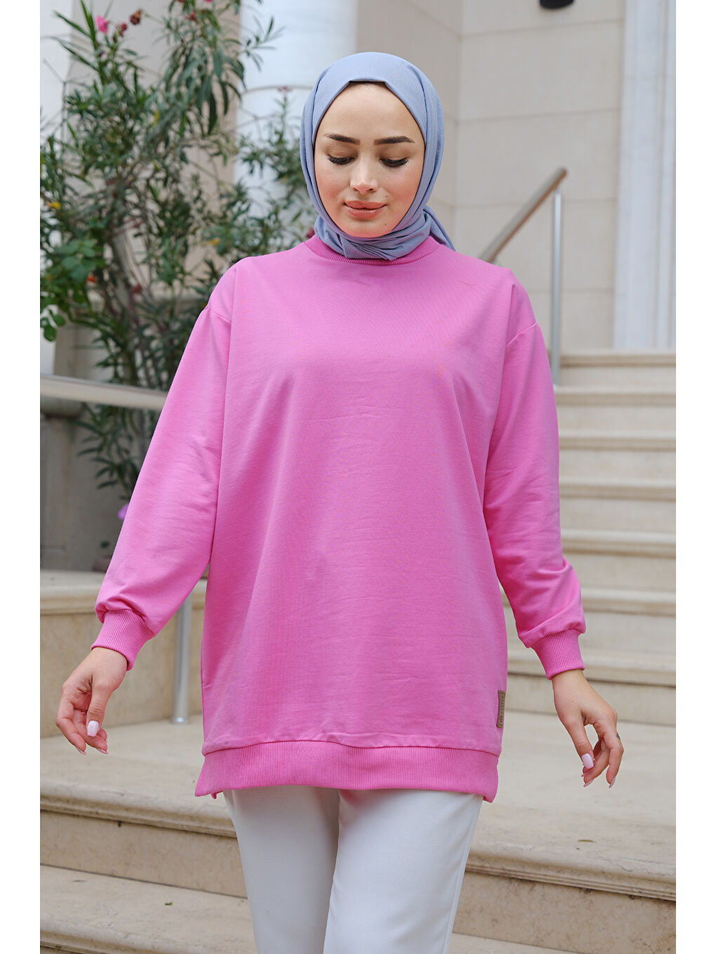 Locco Moda Pembe Arma Detay Tunik  Pembe - 2