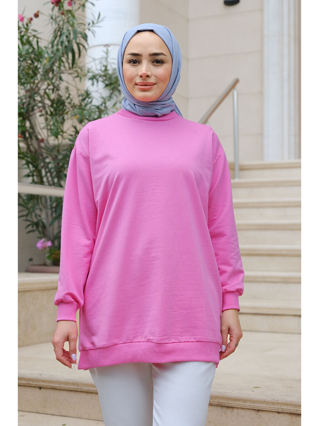 Locco Moda Pembe Arma Detay Tunik  Pembe - 3