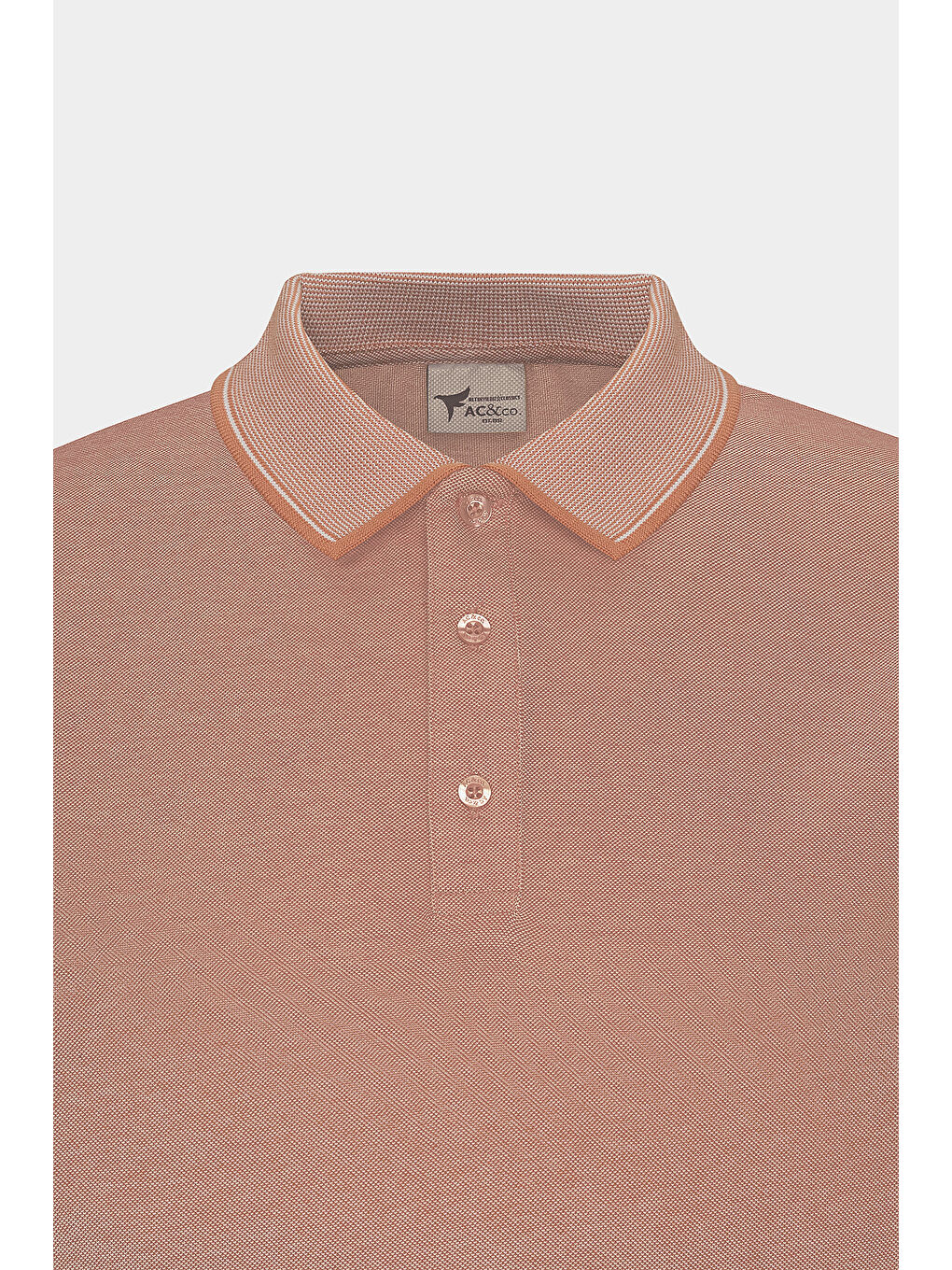 Kahverengi Erkek Kiremit-Bej Slim Fit Dar Kesim Kıvrılmaz Polo Yaka Kısa Kollu Tişört-10