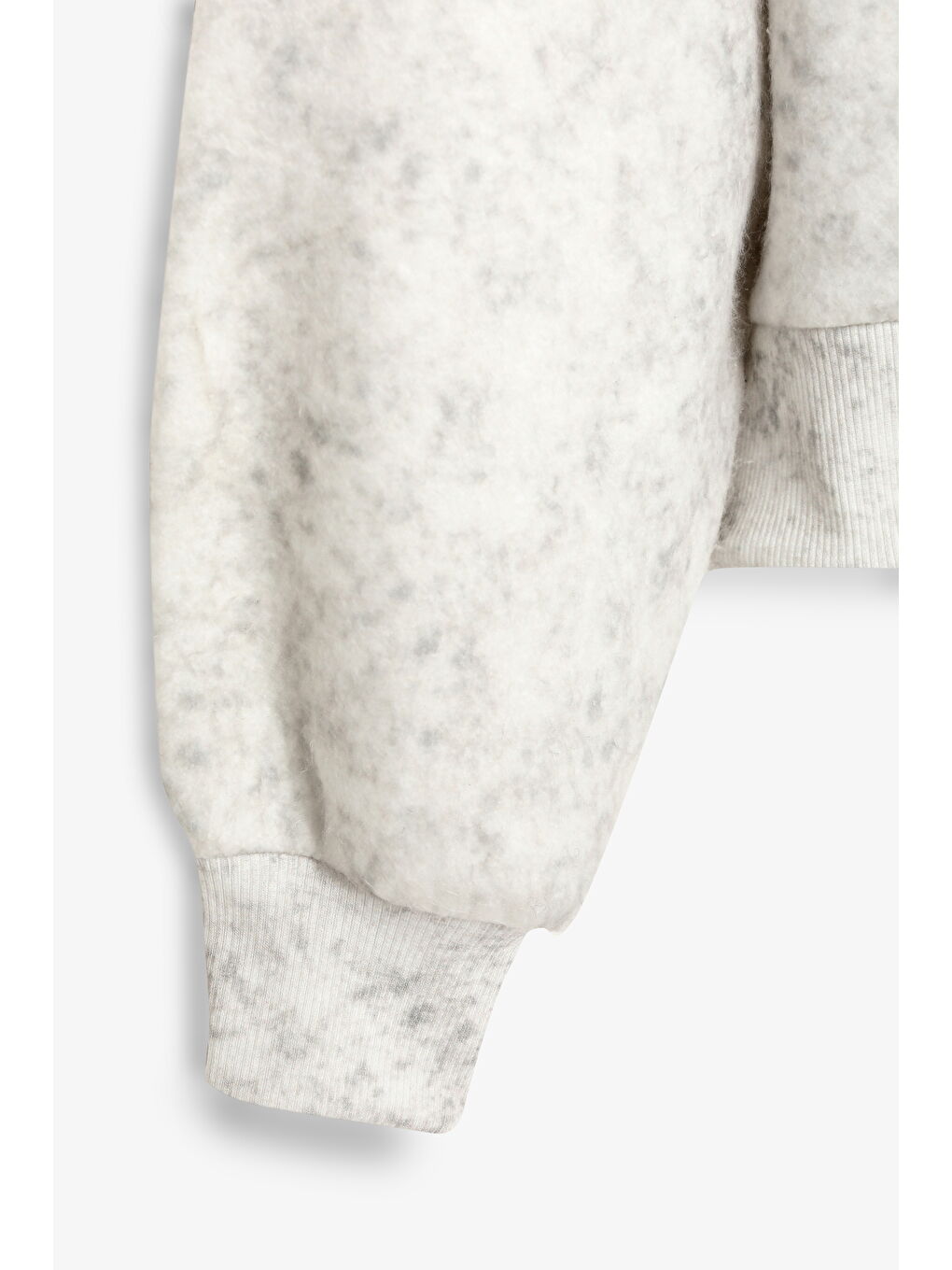 Kapüşonlu Yıkama Efektli Oversize Sweatshirt Ekru-1