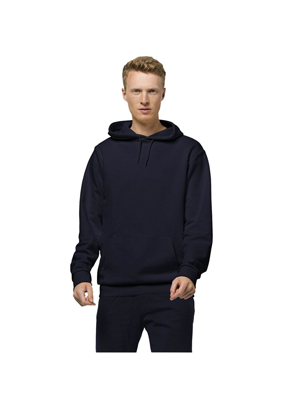 Lacivert Bisiklet Yaka Basic Uzun Kollu Erkek Sweatshirt