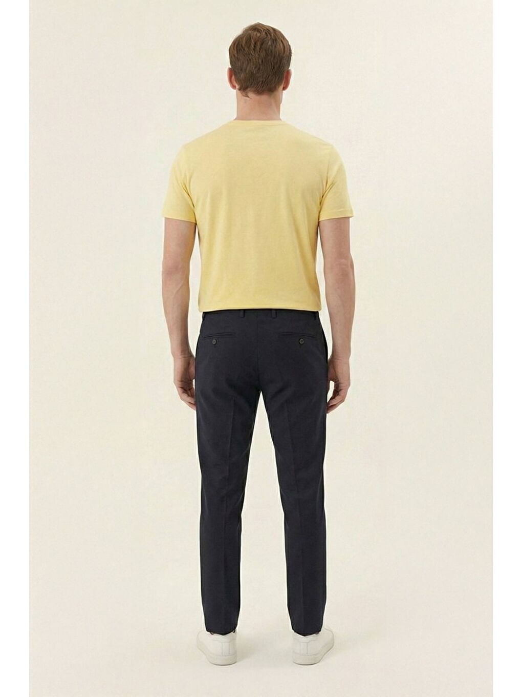 Giotelli Sarı Slim Fit Pamuk Karışımlı Bisiklet Yaka Erkek Tişört-2