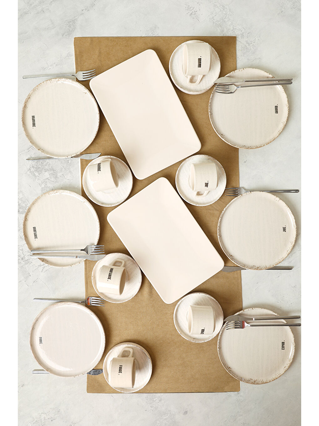 Karışık Deep Collection Mottolu Kahvaltı Takımı 20 Parça 6 Kişilik-1