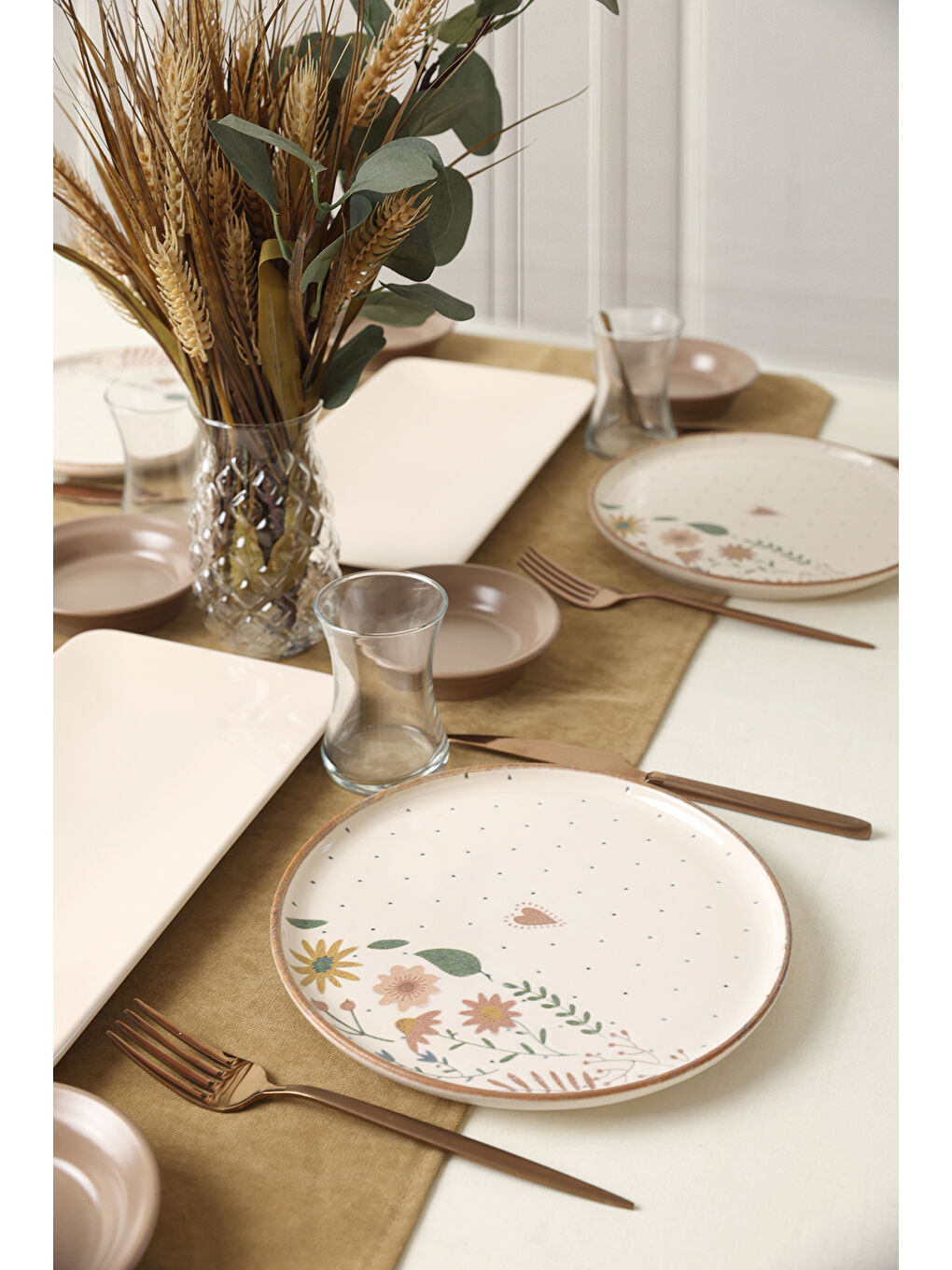 Karışık Soft Bloom Kahvaltı Takımı 12 Parça 4 Kişilik-1