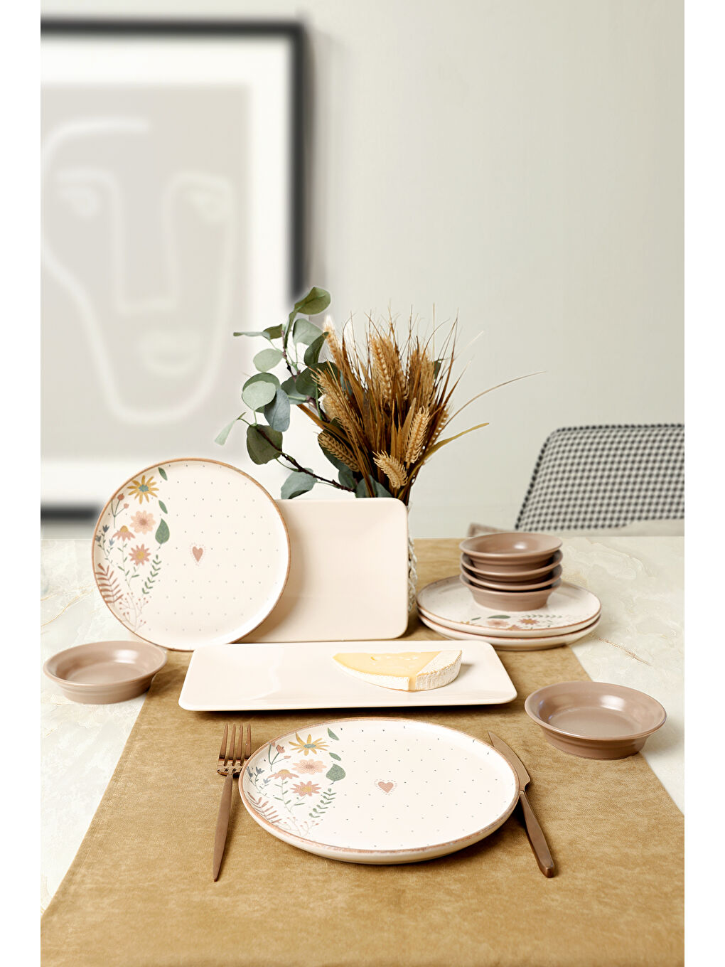 Karışık Soft Bloom Kahvaltı Takımı 12 Parça 4 Kişilik-3