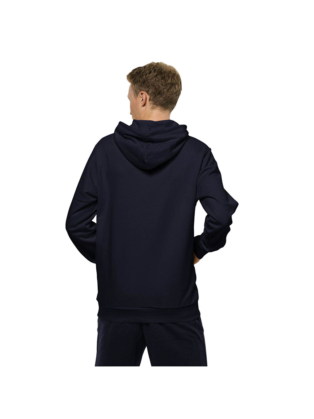 Lacivert Bisiklet Yaka Basic Uzun Kollu Erkek Sweatshirt-4