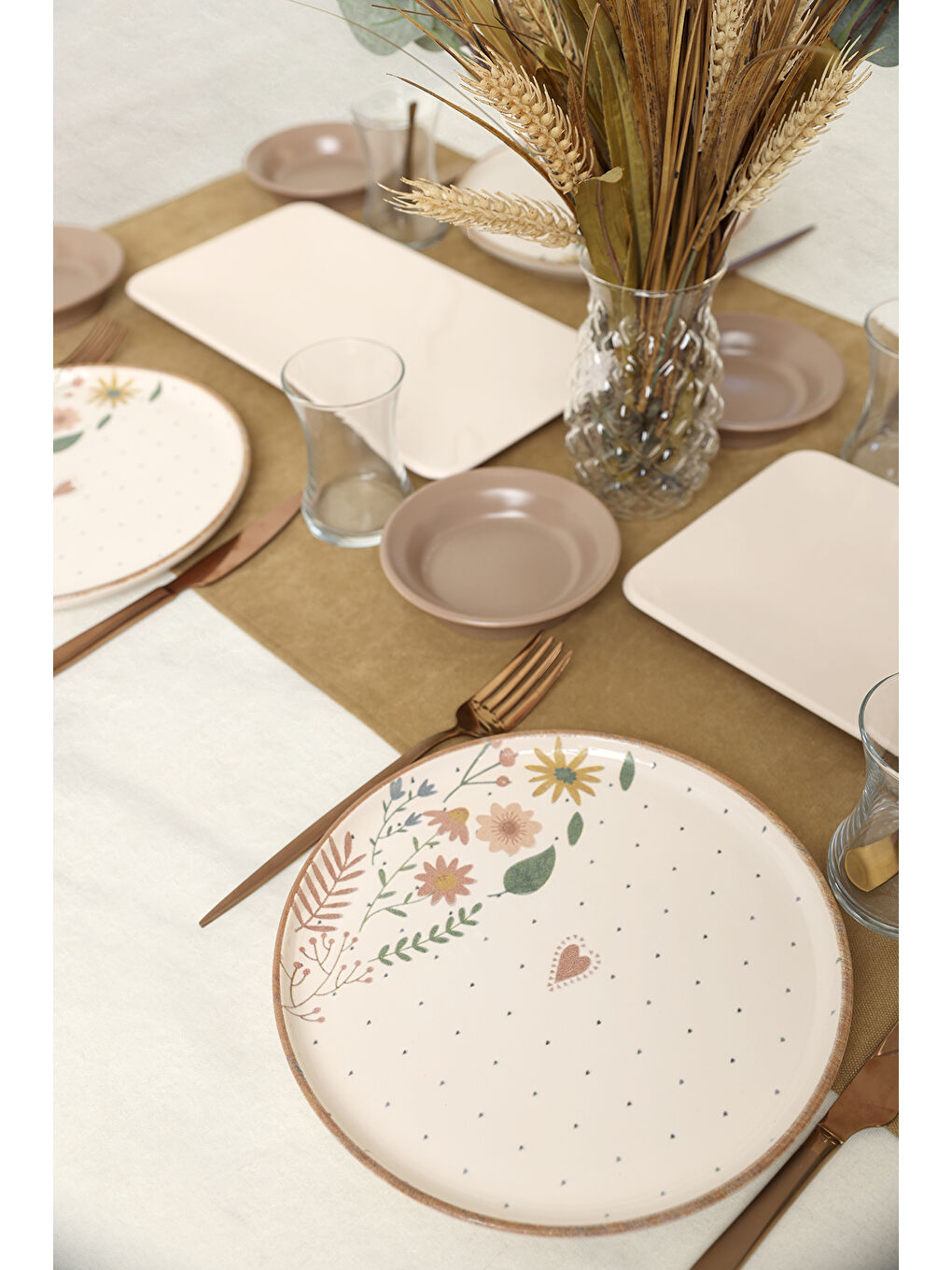 Karışık Soft Bloom Kahvaltı Takımı 12 Parça 4 Kişilik-4