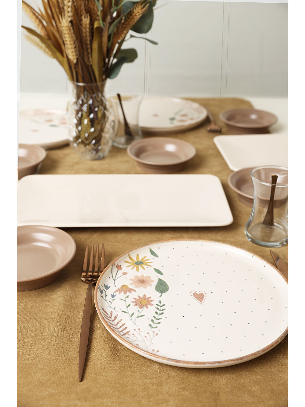 Karışık Soft Bloom Kahvaltı Takımı 12 Parça 4 Kişilik-5