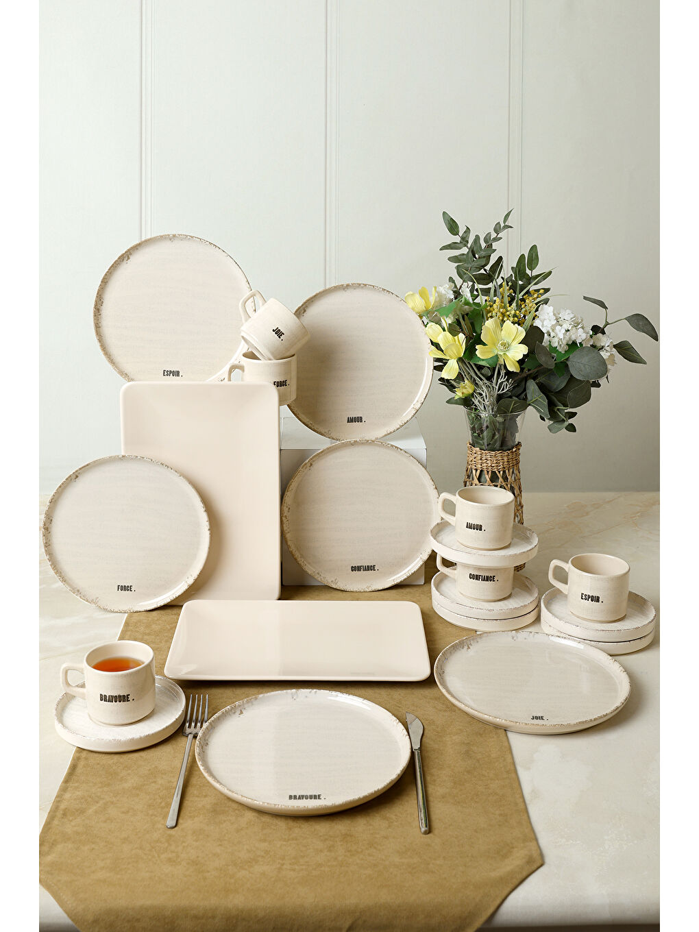 Karışık Deep Collection Mottolu Kahvaltı Takımı 20 Parça 6 Kişilik-4