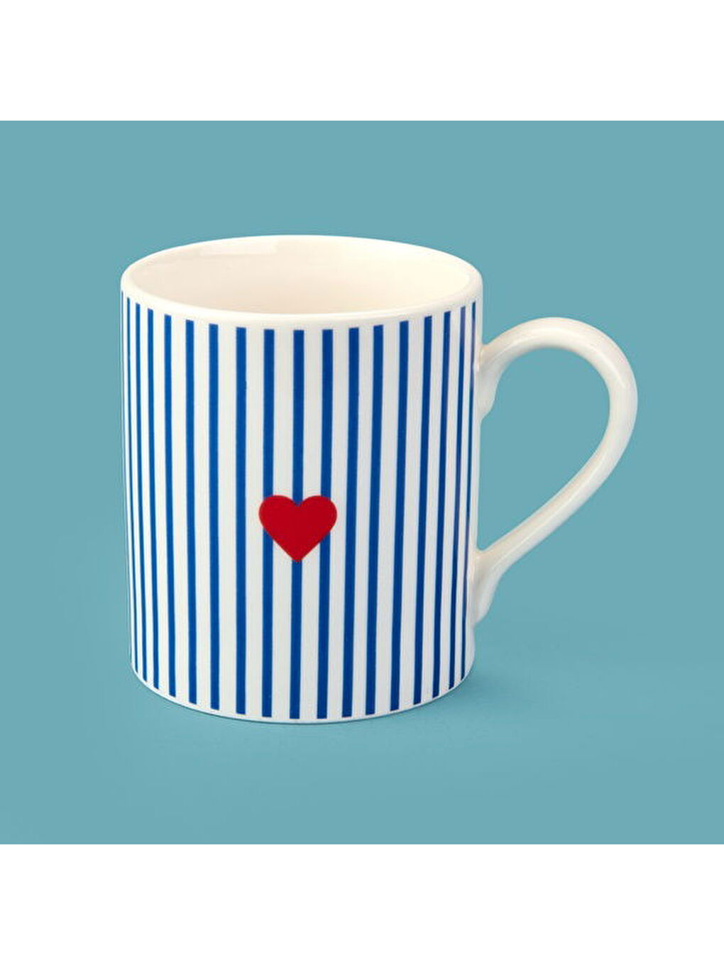 Renksiz Kitchen Bold Heart Porselen Kupa - Renkli - 290 ml