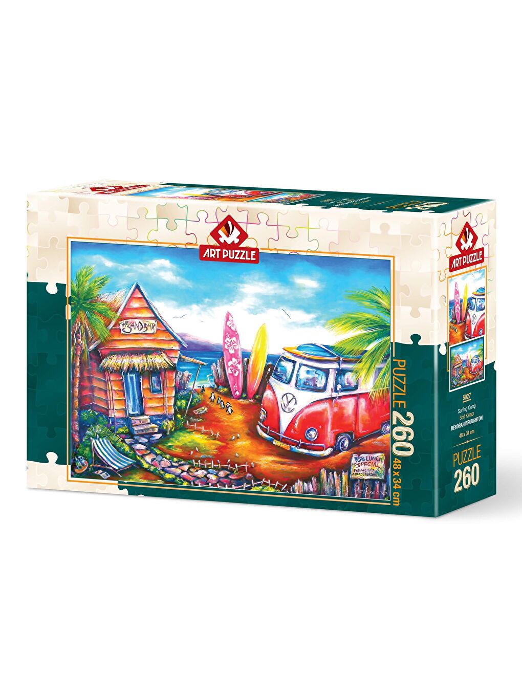 Art Puzzle Karışık 260 Parça Puzzle Sörf Kampı - 1