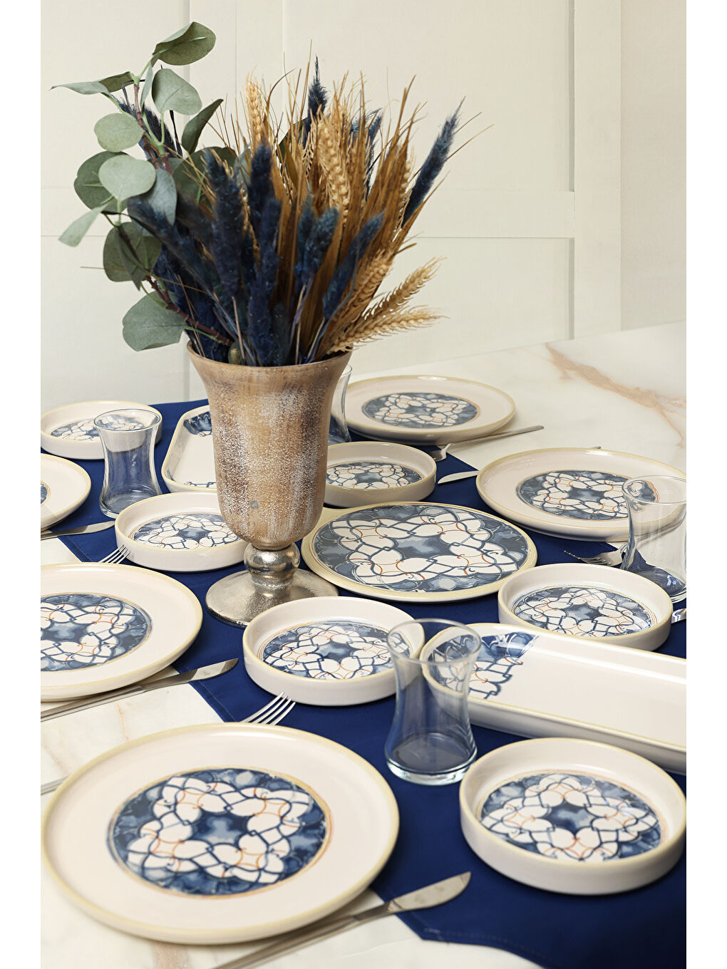 Karışık Wave Flow Kahvaltı Takımı 15 Parça 6 Kişilik-1