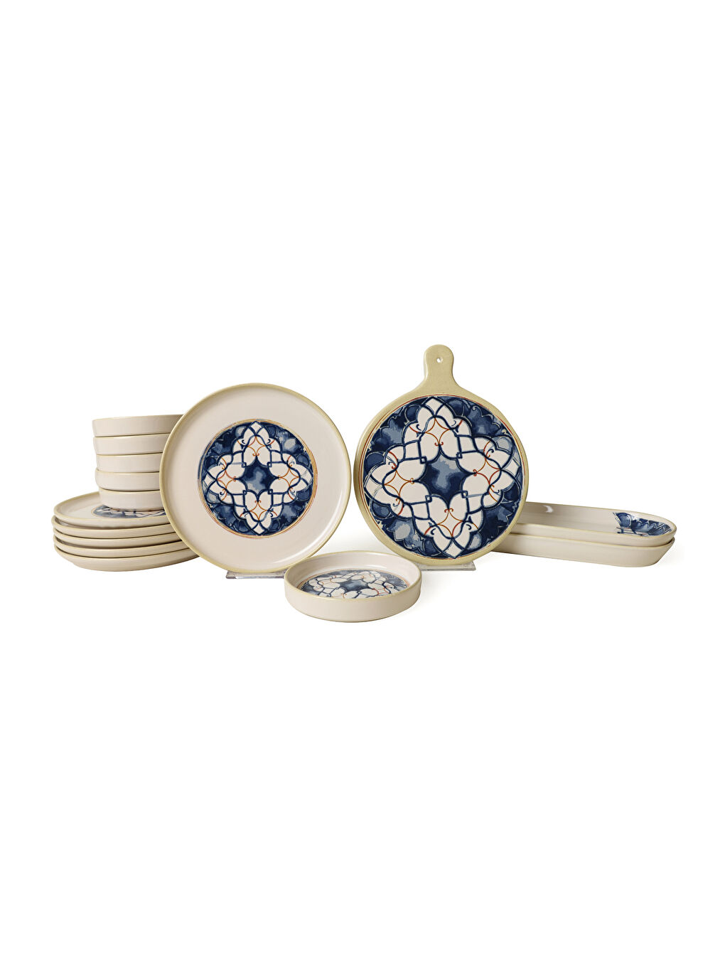 Karışık Wave Flow Kahvaltı Takımı 15 Parça 6 Kişilik-5