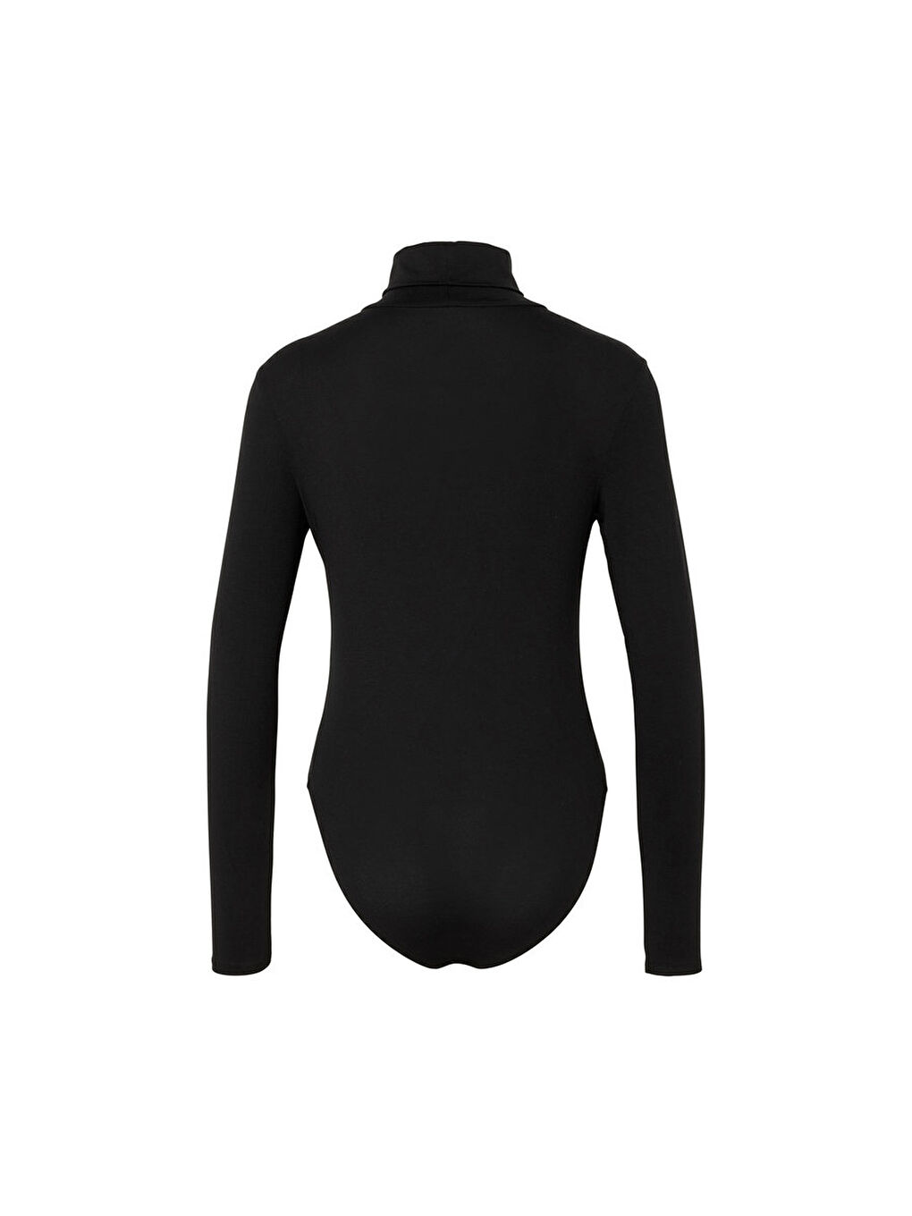 Kadın Body, Dik Yaka, Siyah-4