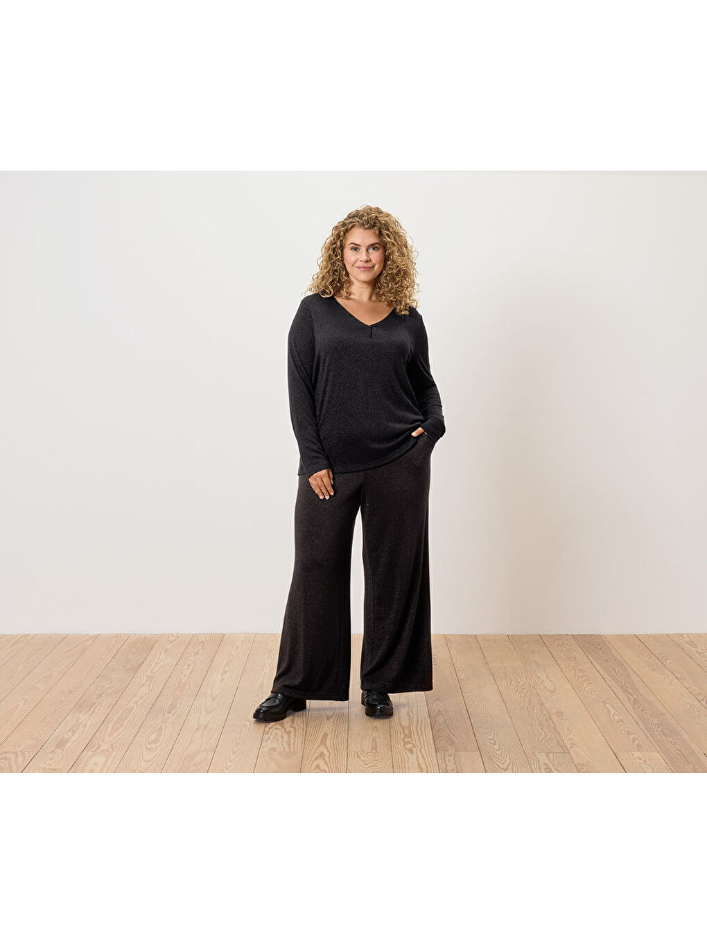 Kadın Bluz, Simli İplik, Siyah-1