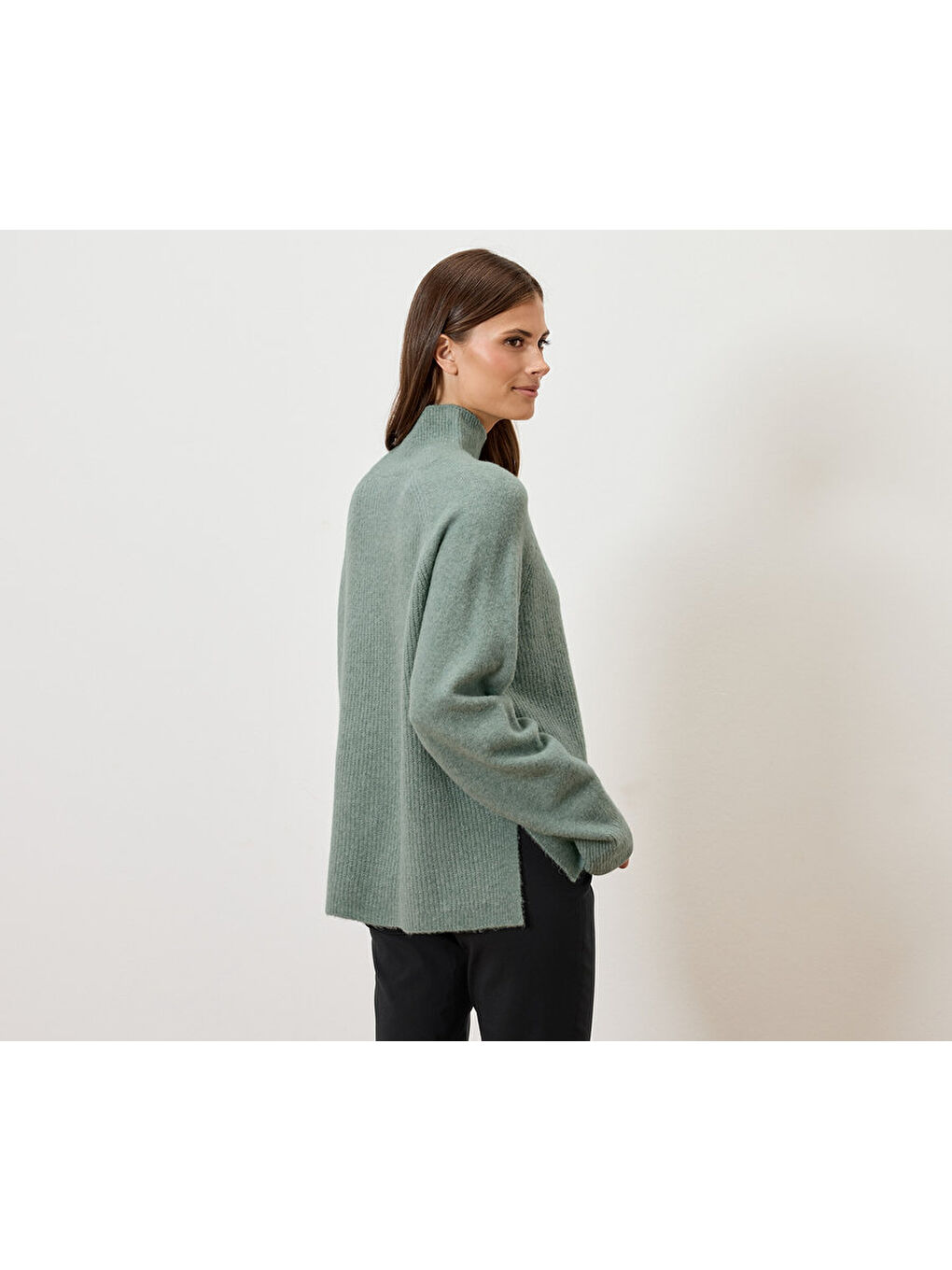 Yeşil Kadın Kazak, Dik Yaka, Adaçayı-2