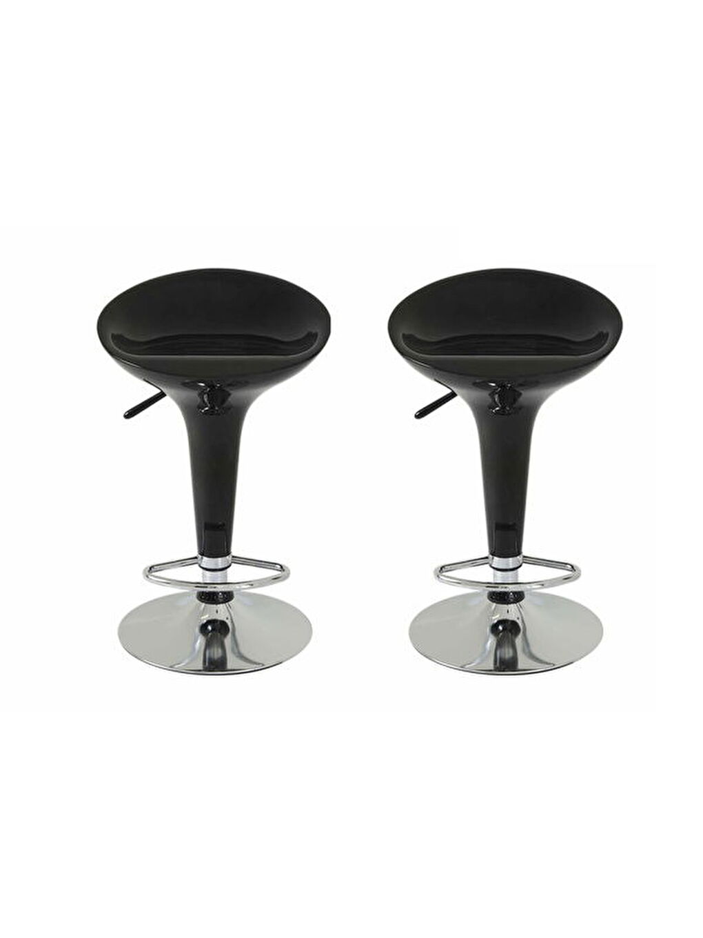 Lara 2'li Bar Sandalyesi - Siyah - 88x40x43 cm-6