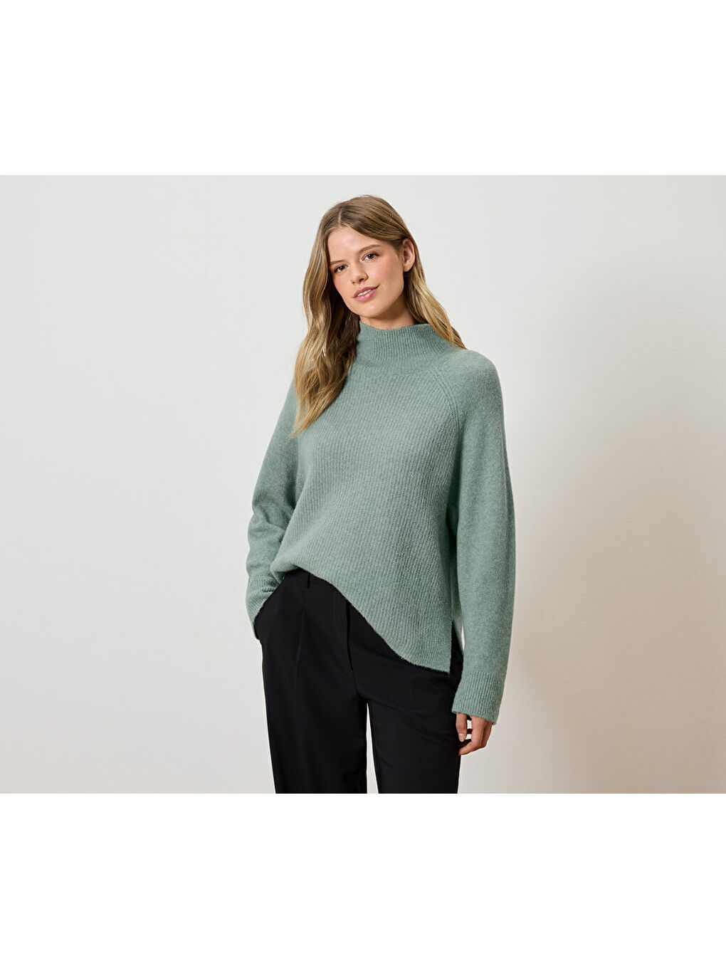 Yeşil Kadın Kazak, Dik Yaka, Adaçayı-4