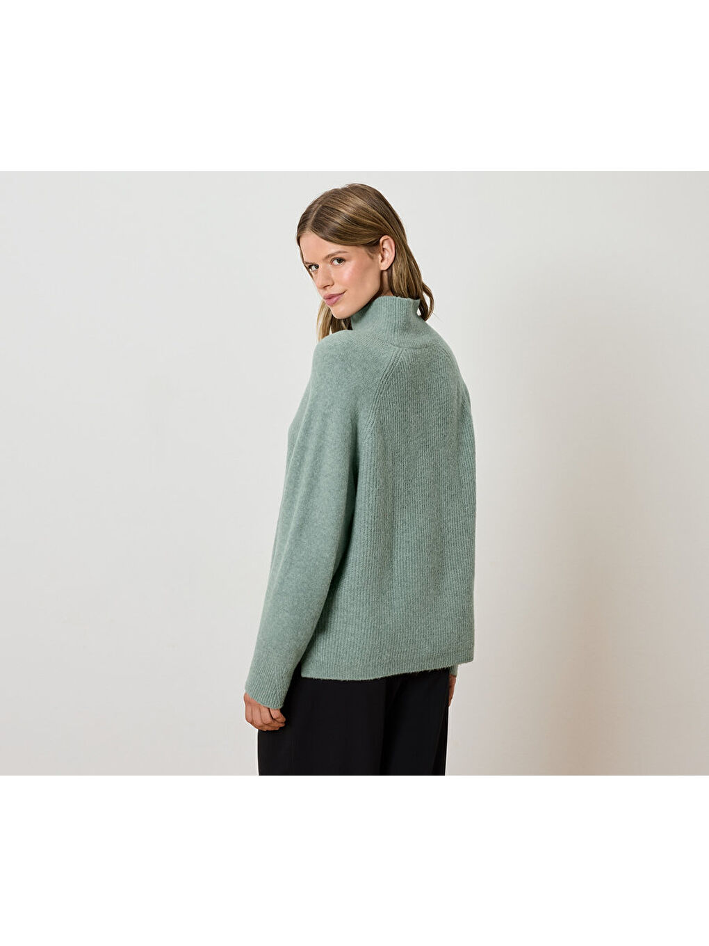 Yeşil Kadın Kazak, Dik Yaka, Adaçayı-5