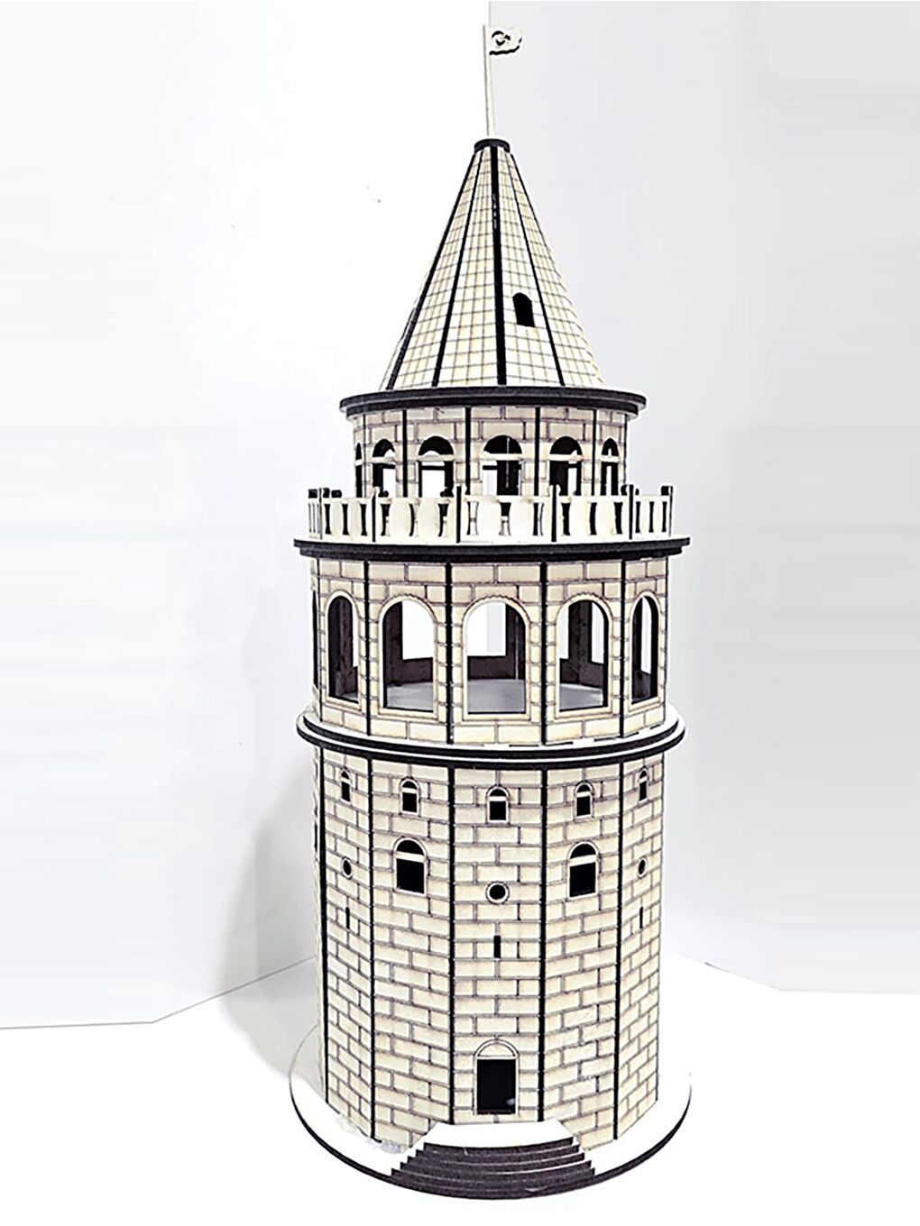 Oyuncak Galata Kulesi 3D Ahsap Puzzle - Standart Standart-1