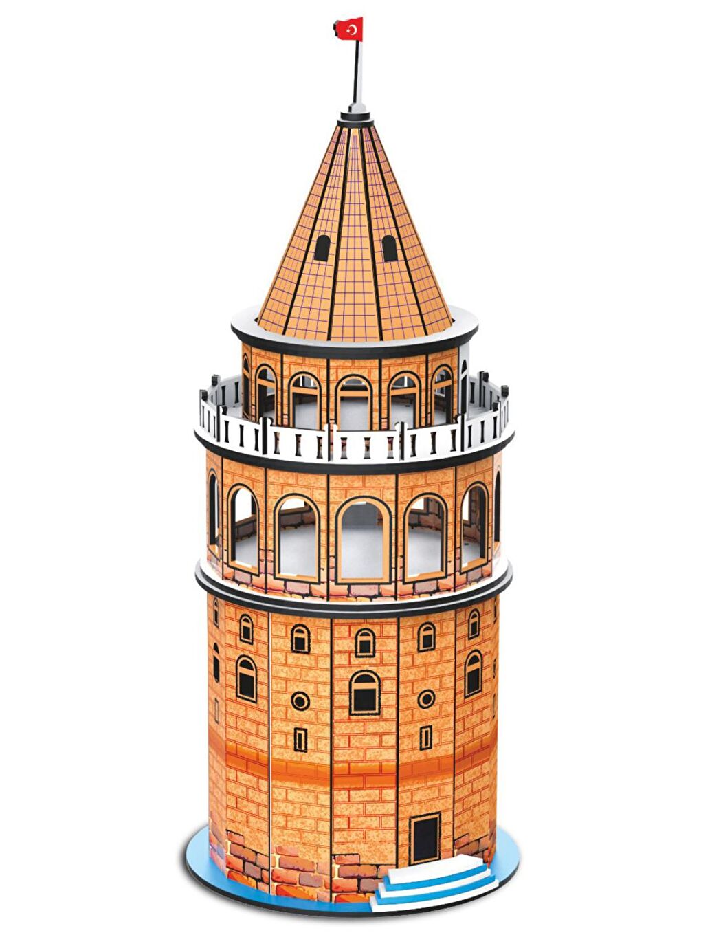 Oyuncak Galata Kulesi 3D Ahsap Puzzle - Standart Standart-3