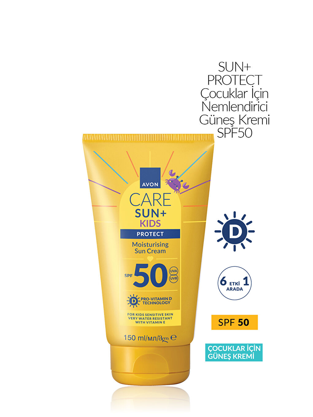 Care SUN+ PROTECT Çocuklar İçin Nemlendirici Güneş Kremi SPF50 150 Ml. İkili Paket-1