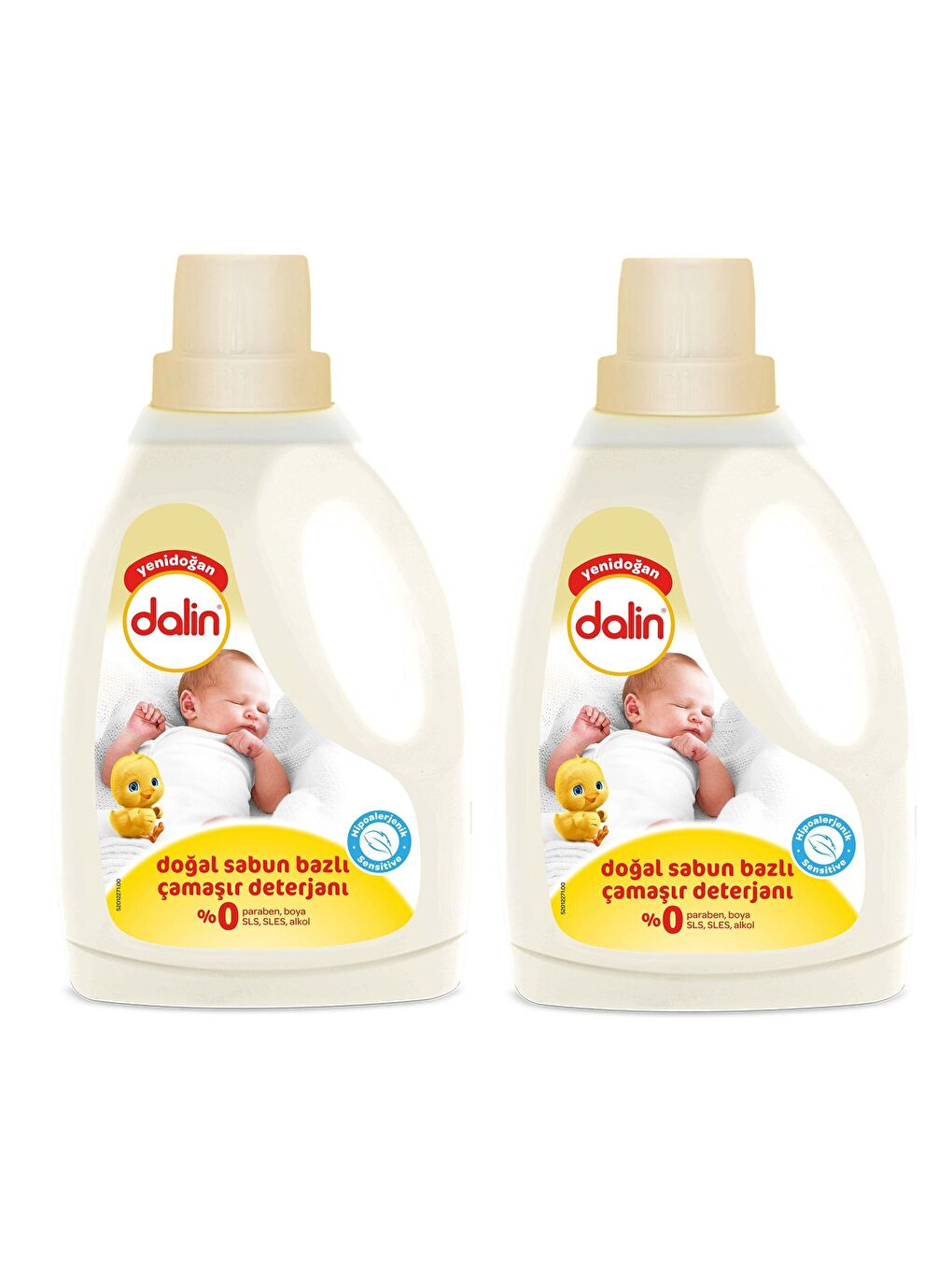 Dalin Renksiz Sensitive Doğal Sabun Bazlı Çamaşır Deterjanı 1500 ml x 2 Adet