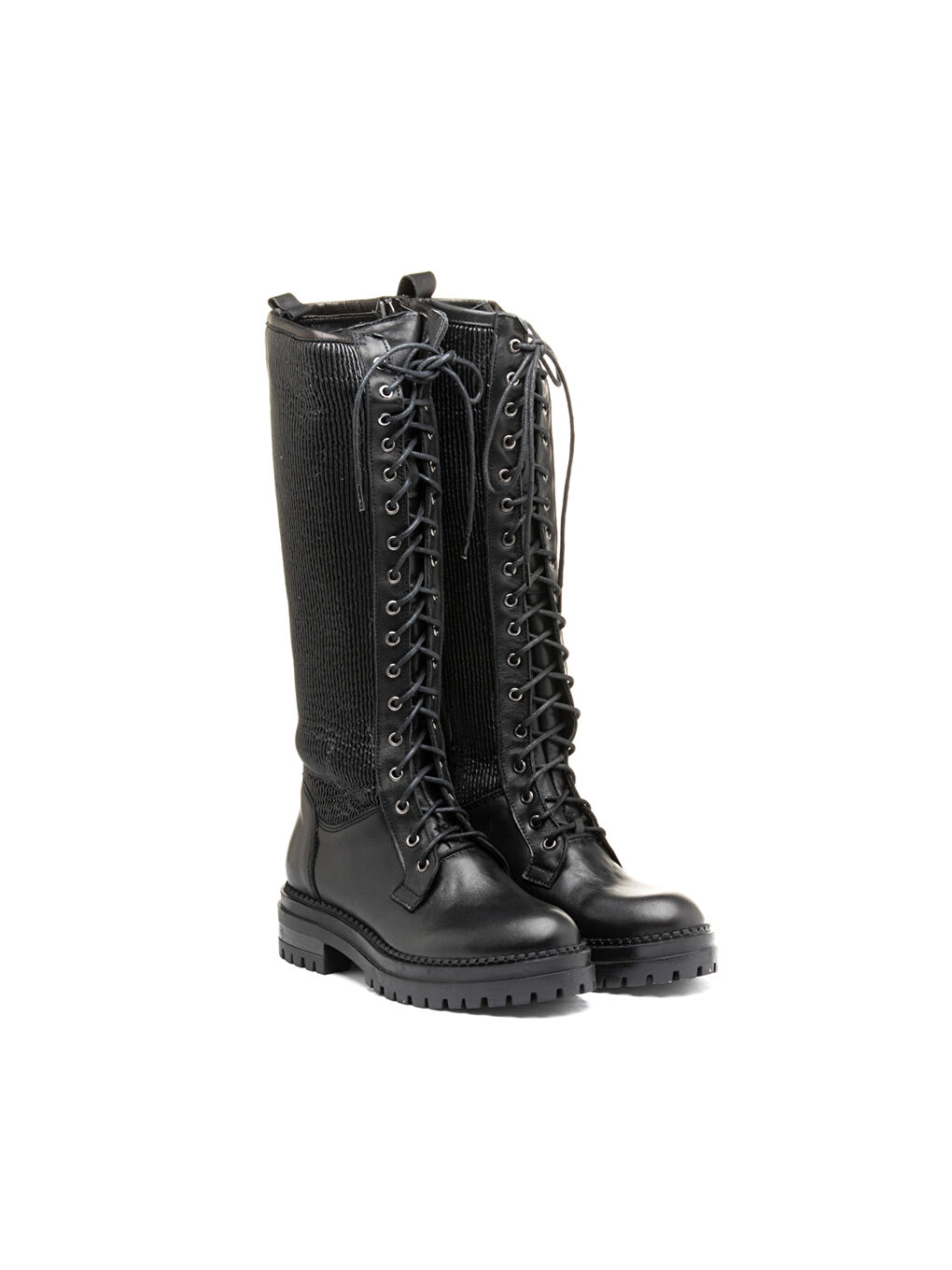 Siyah Kadın Çizme IK-3337 SİYAH DERİ-1