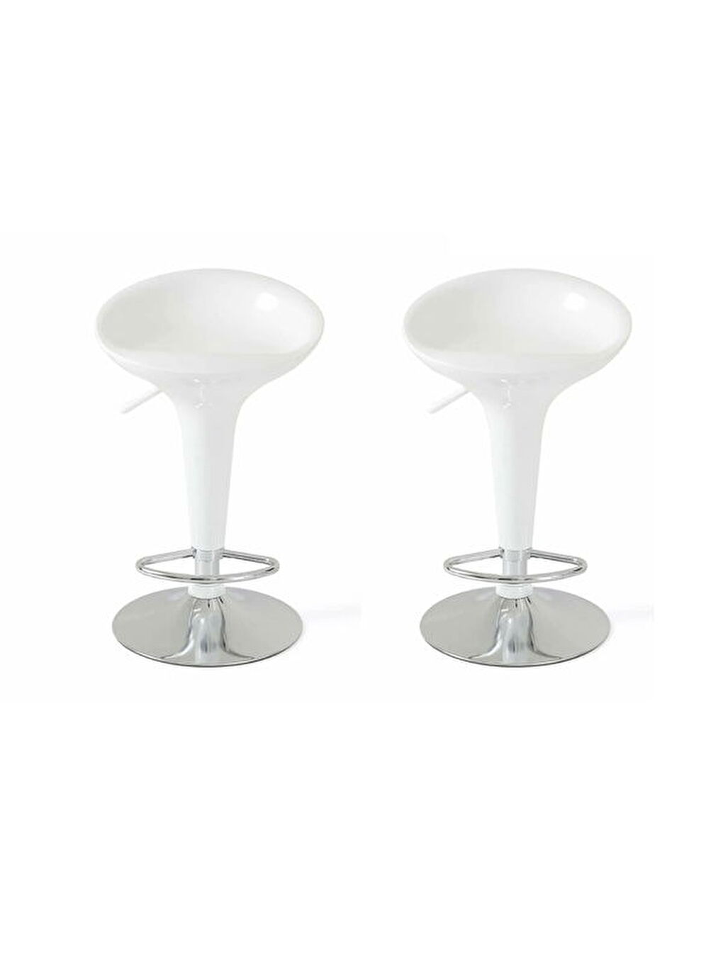 Lara 2'li Bar Sandalyesi - Beyaz - 88x40x43 cm-4