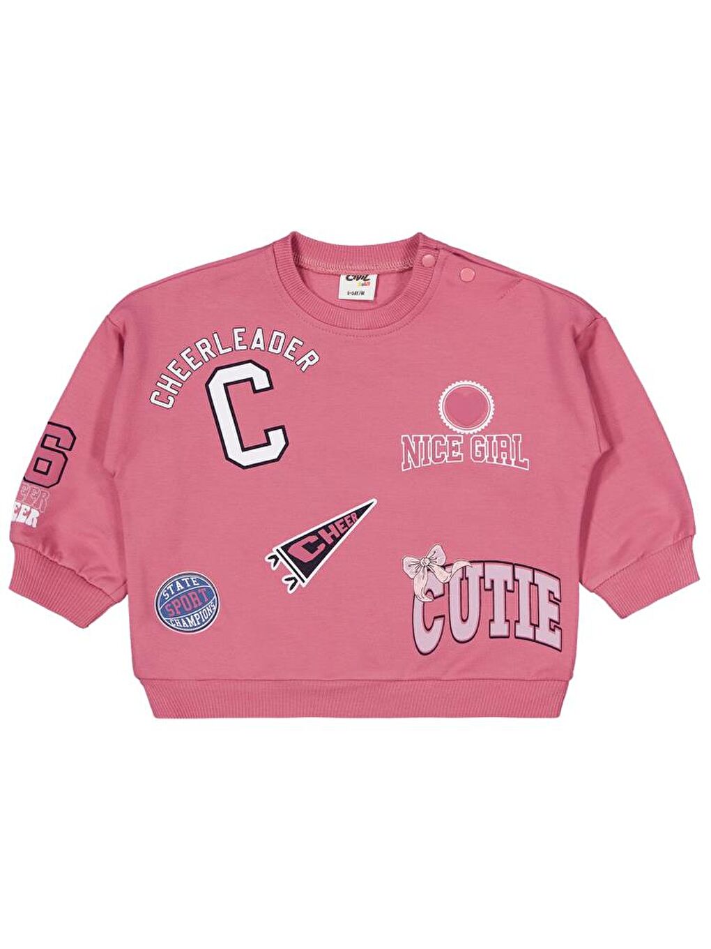 Pembe Baby Harf Ve Yazı Baskılar 6-18 Ay Takım