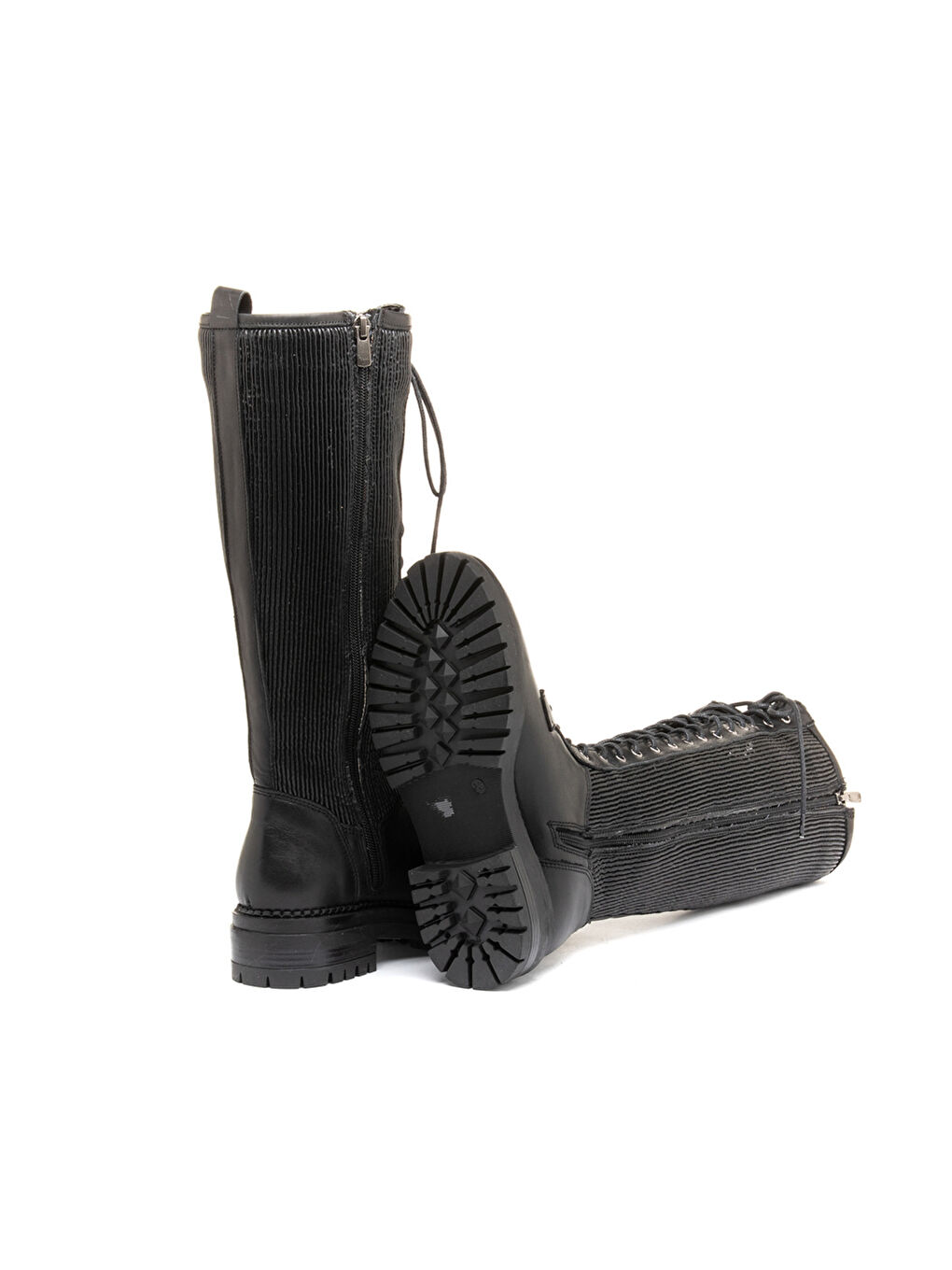 Siyah Kadın Çizme IK-3337 SİYAH DERİ-3