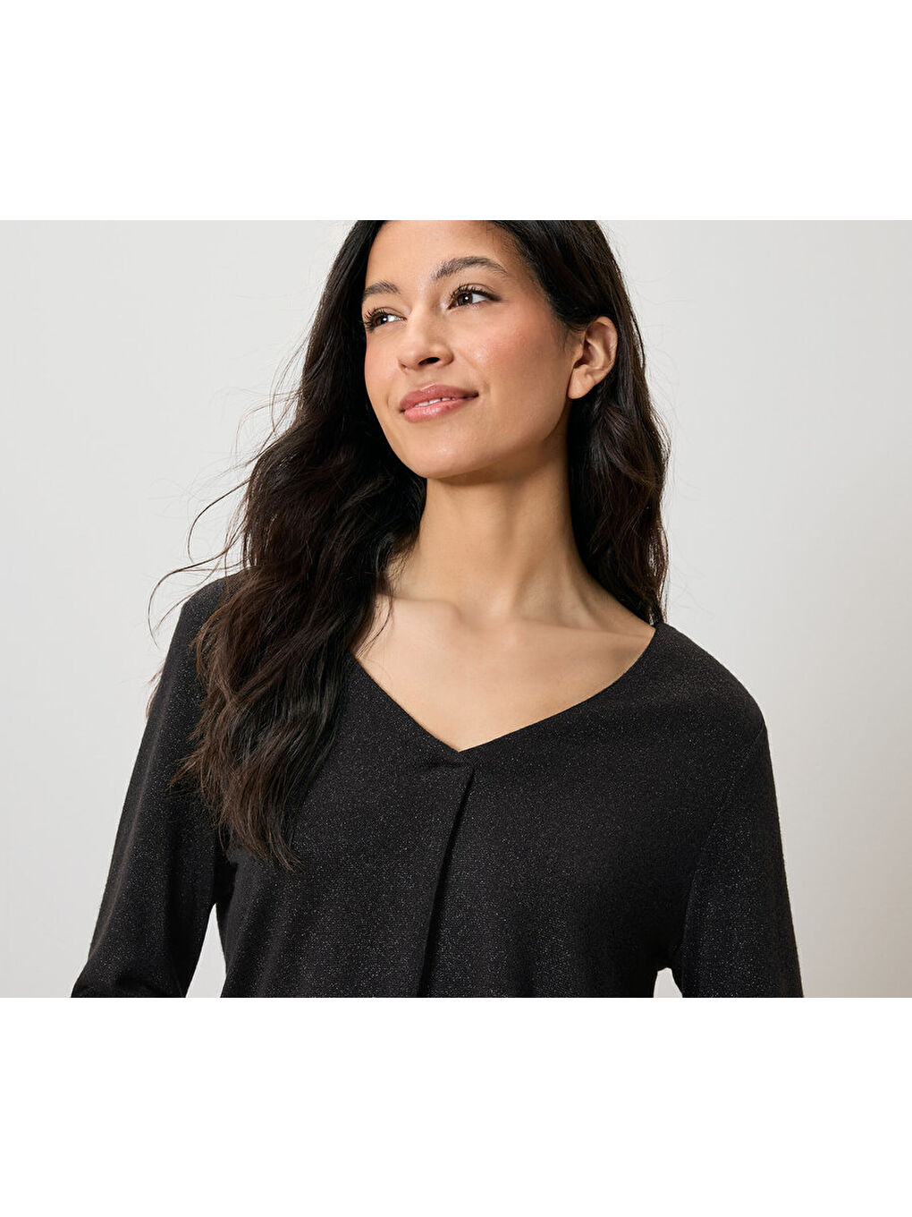 Kadın Bluz, Simli İplik, Siyah-4