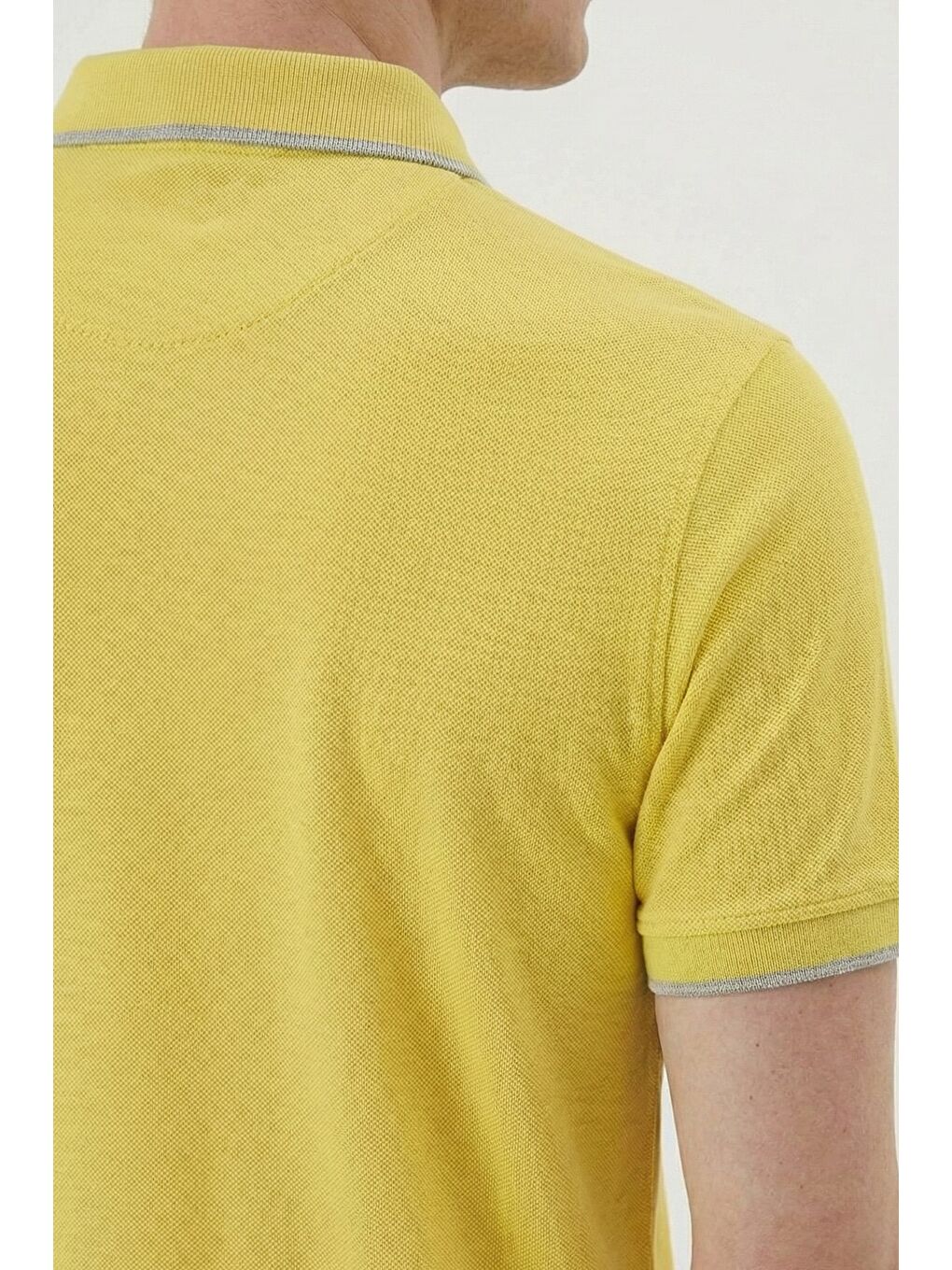 Giotelli Sarı Slim Fit %100 Pamuk Düğmeli Polo Yaka Erkek Tişört-3