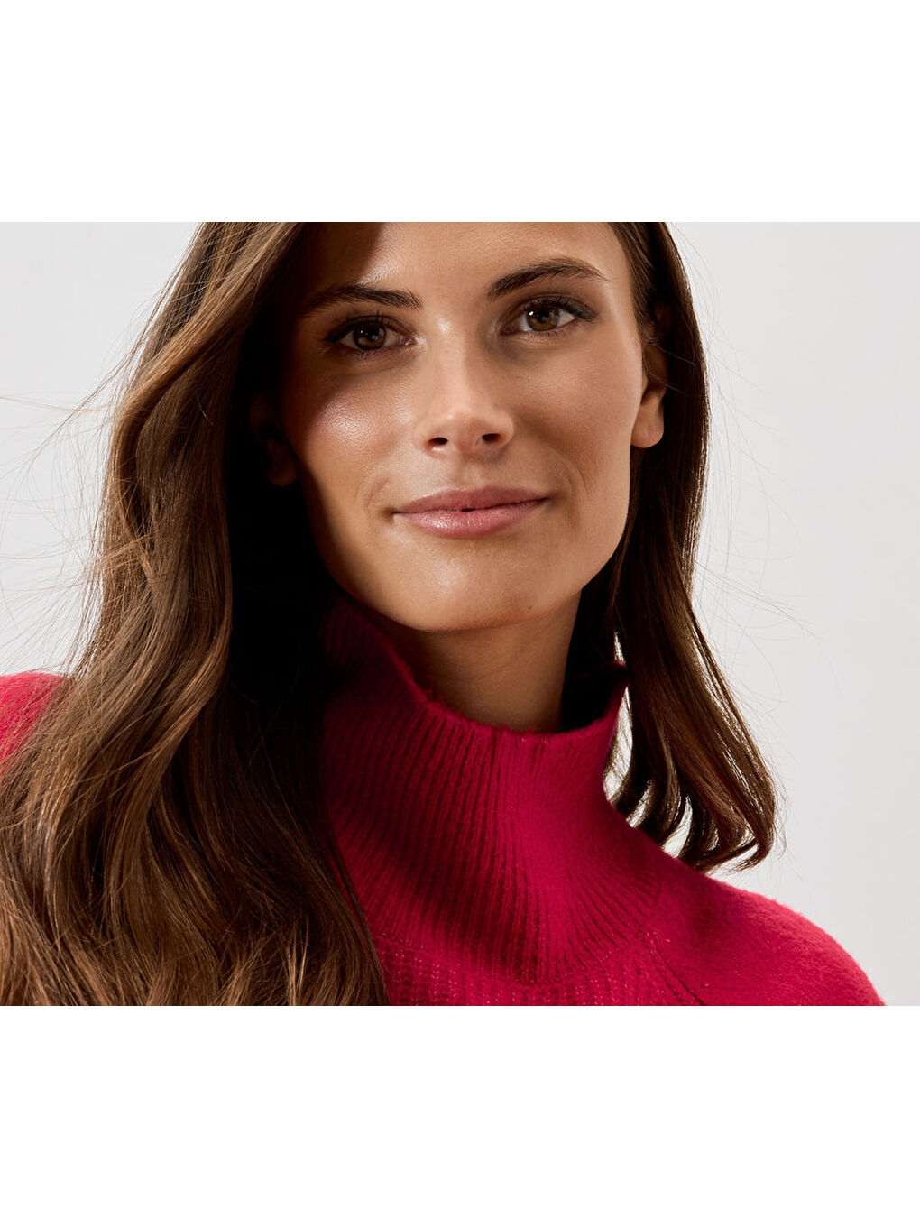 Kadın Kazak, Dik Yaka, Kırmızı-2