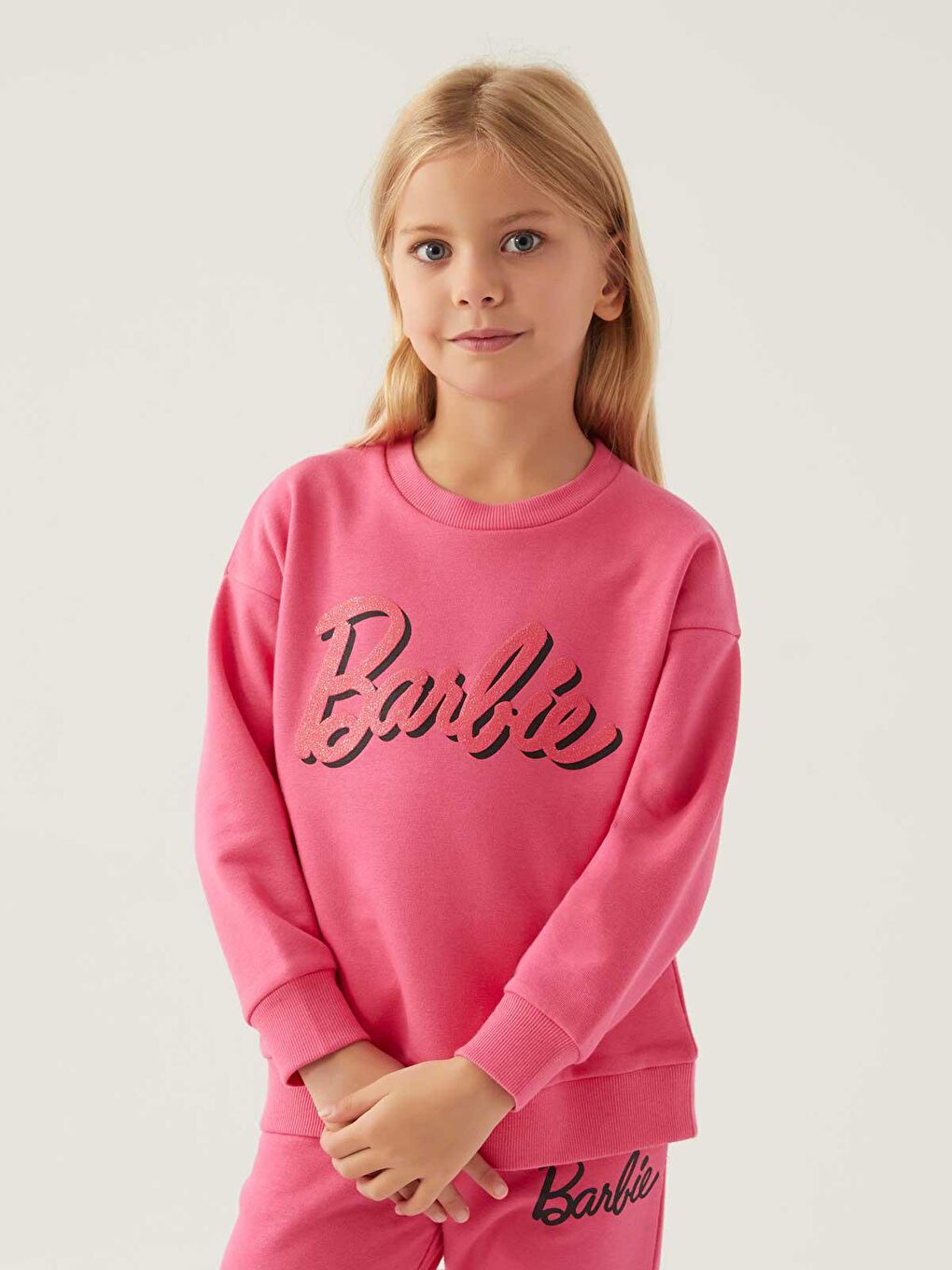 Civil Açık Fuşya Barbie Kız Çocuk Sweatshirt 3-7 Yaş Açık Fuşya - 2