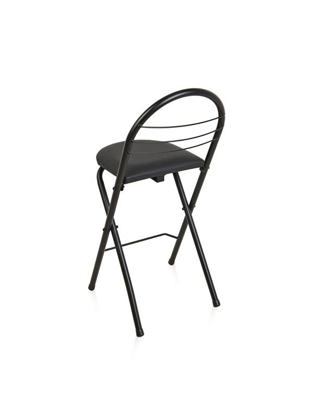 Döşemeli Katlanır Sandalye - Siyah - 79x44x35 cm-1