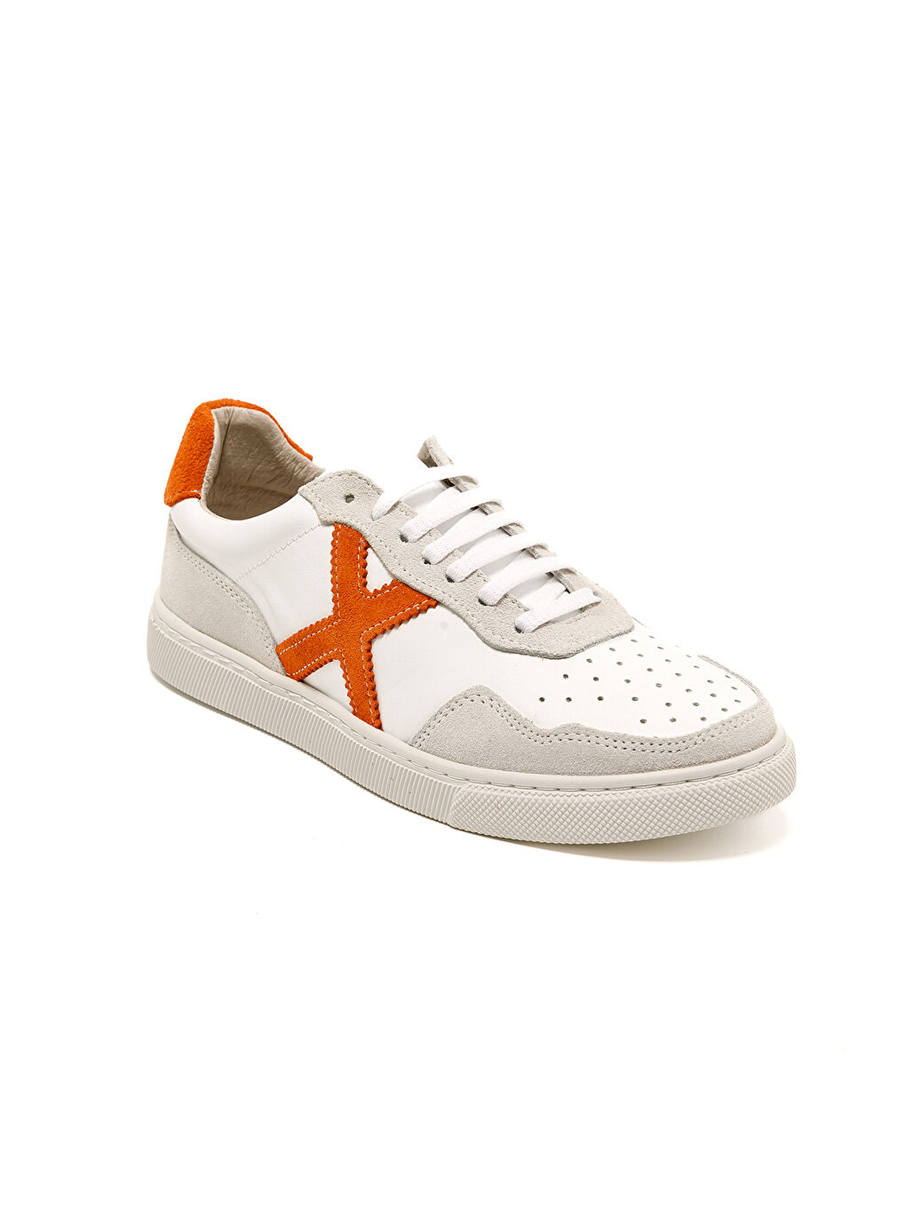 Kadın Sneaker ( Günlük) RC-25Y-006-M44 Beyaz Cilt-Oranj Süet-1